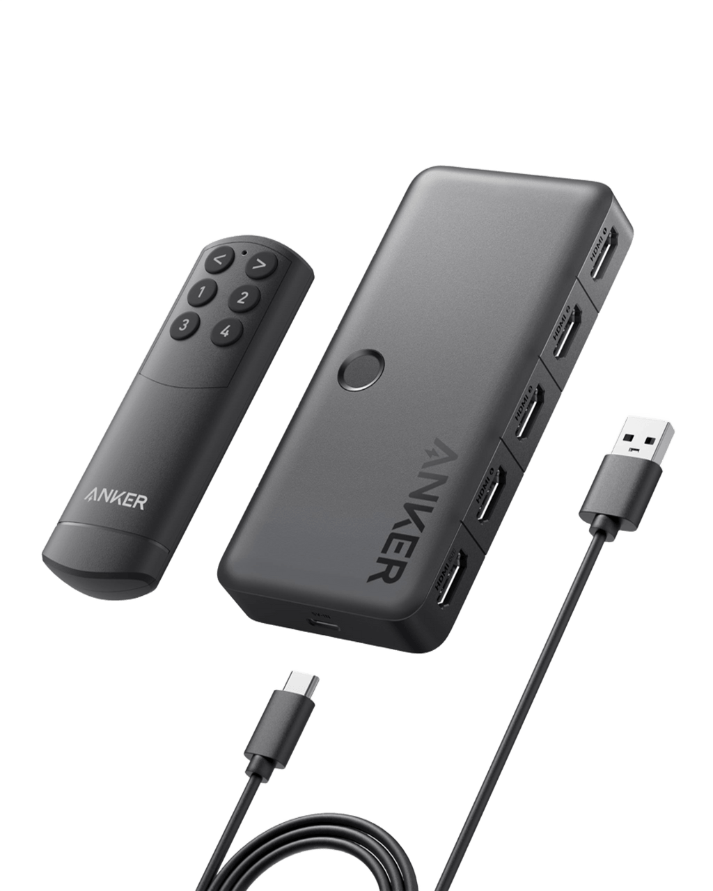 Anker HDMI Switch 4 In 1 Out 4K HDMI - Centralize Four Sources For Seamless Home Theater by Anker