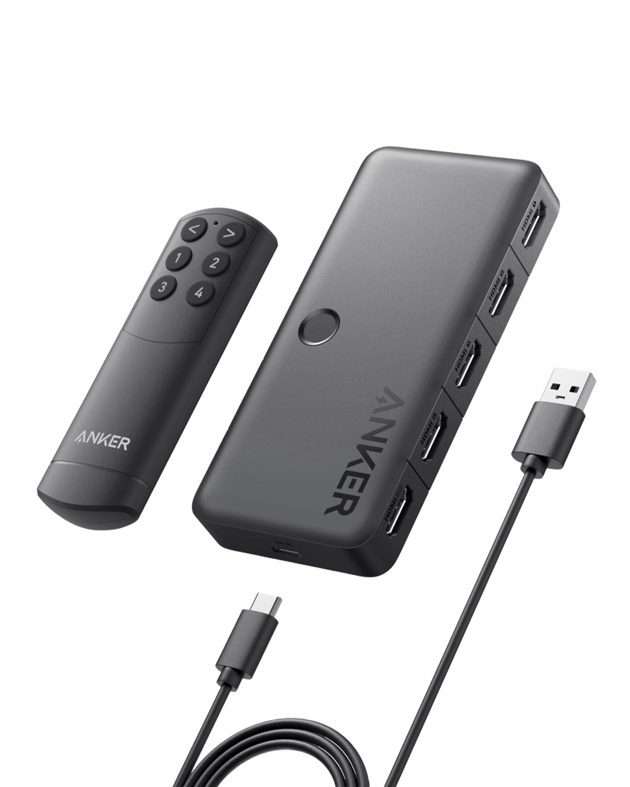 Anker HDMI Switch 4 In 1 Out 4K HDMI - Centralize Four Sources For Seamless Home Theater by Anker
