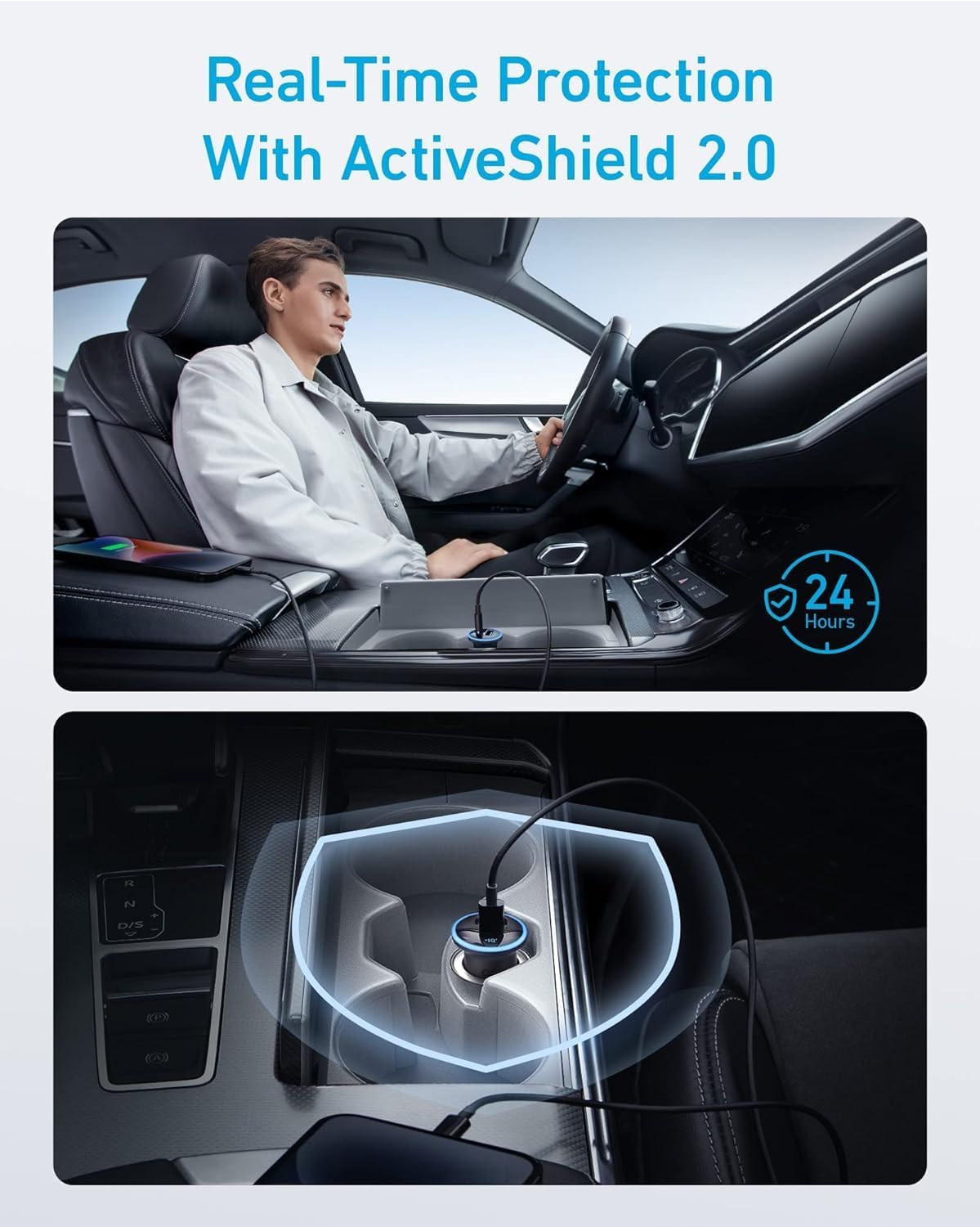Anker 323 Car Charger Dual USB C 30W And USB A Fast Charging For Phones And Tablets by Anker