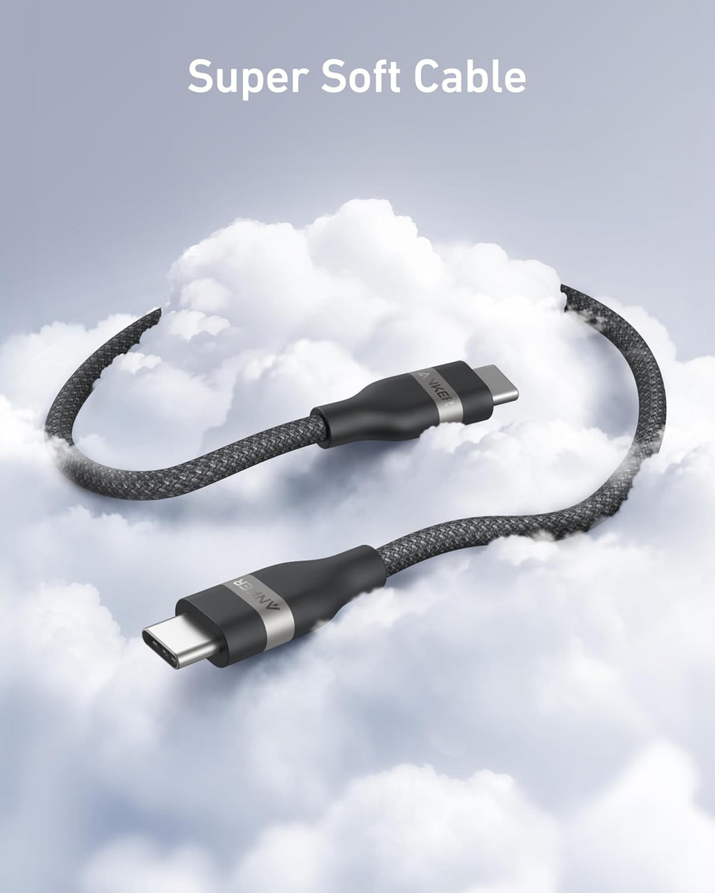 Anker USB-C to USB-C Cable 3 Ft and 6 Ft 240W Upcycled Braided - High Power USB-C Cable for Fast Charging by Anker