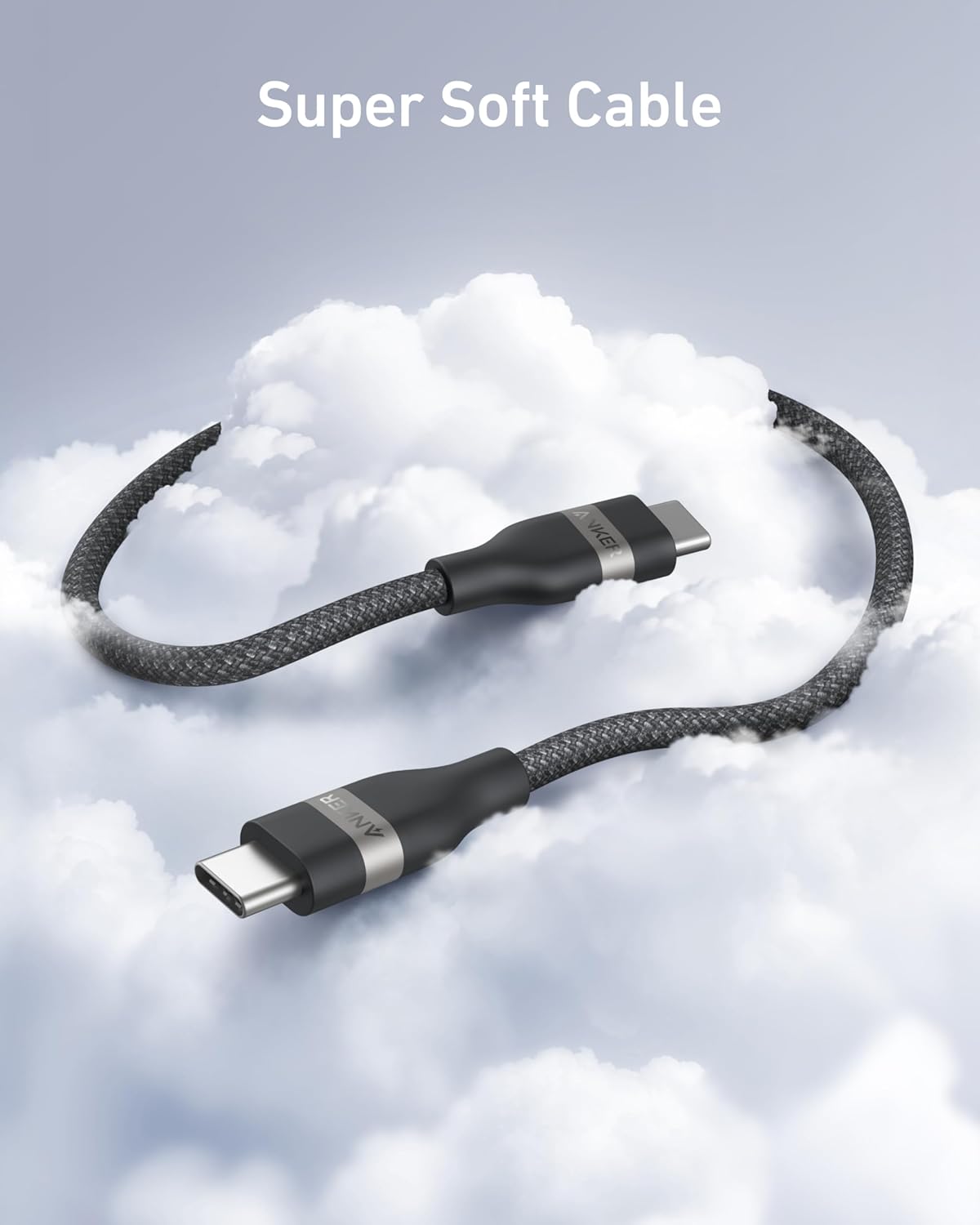 Anker USB-C to USB-C Cable 3 Ft and 6 Ft 240W Upcycled Braided - High Power USB-C Cable for Fast Charging by Anker