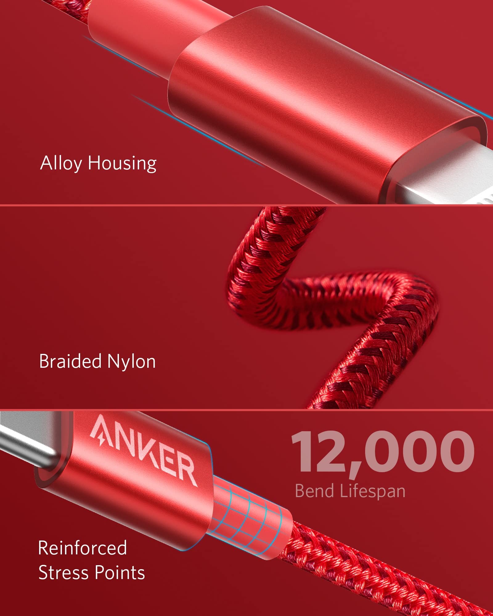 Anker 331 USB-C to Lightning Cable - Durable Fast Charging for iPhone On The Go Everyday by Anker