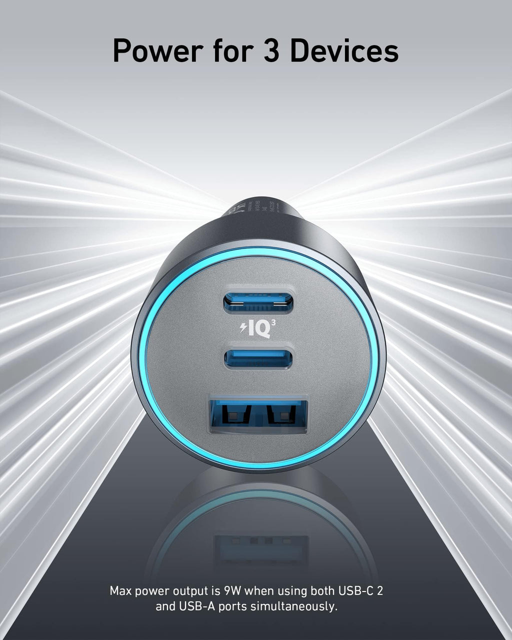 Anker 535 Car Charger - 67W Fast USB C Power For Up To Three Devices On The Go Travel Ready And Compact by Anker