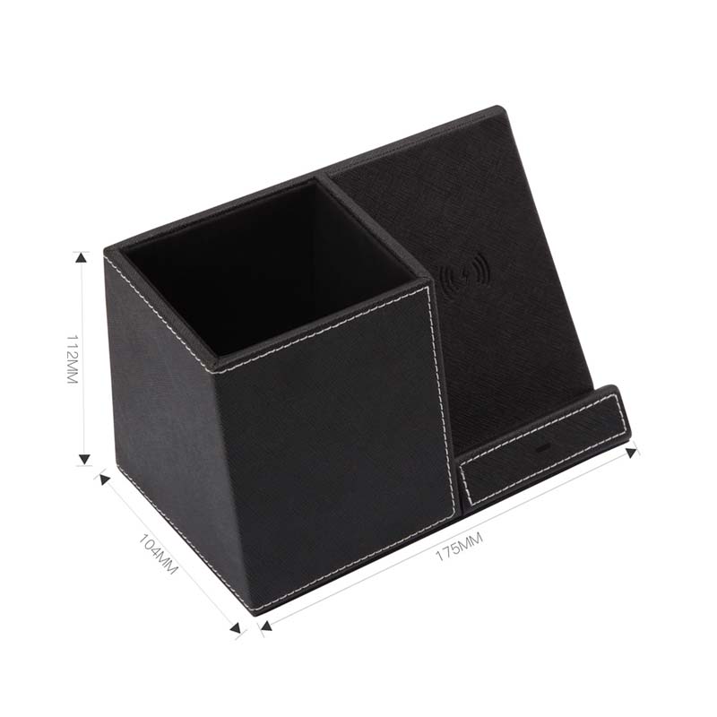 Leather Pen Holder Wireless Charger Wireless Phone Charger And Pen Holder Fast Charging Phone by Tech-Home Store