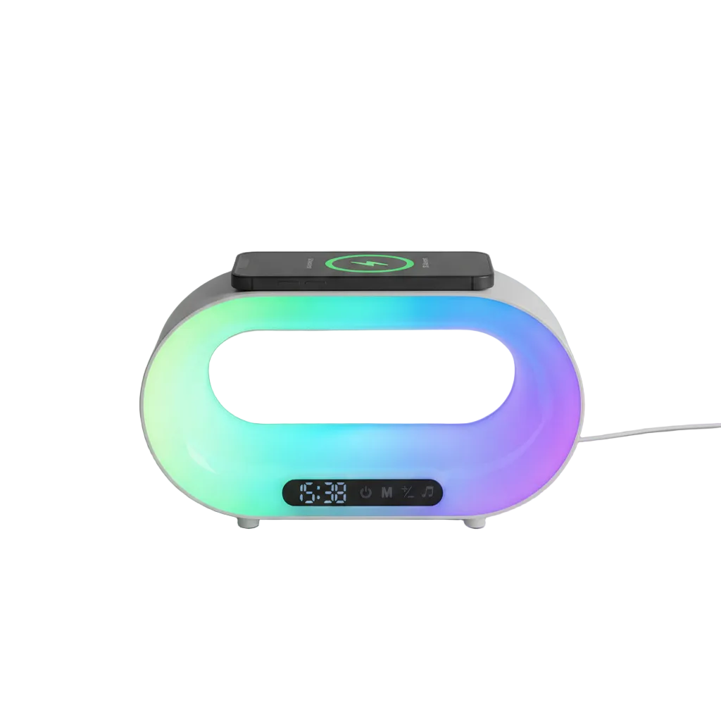 3 In 1 LED Night Light With Smart Multifunctional Wireless Charger Alarm Clock by Tech-Home Store