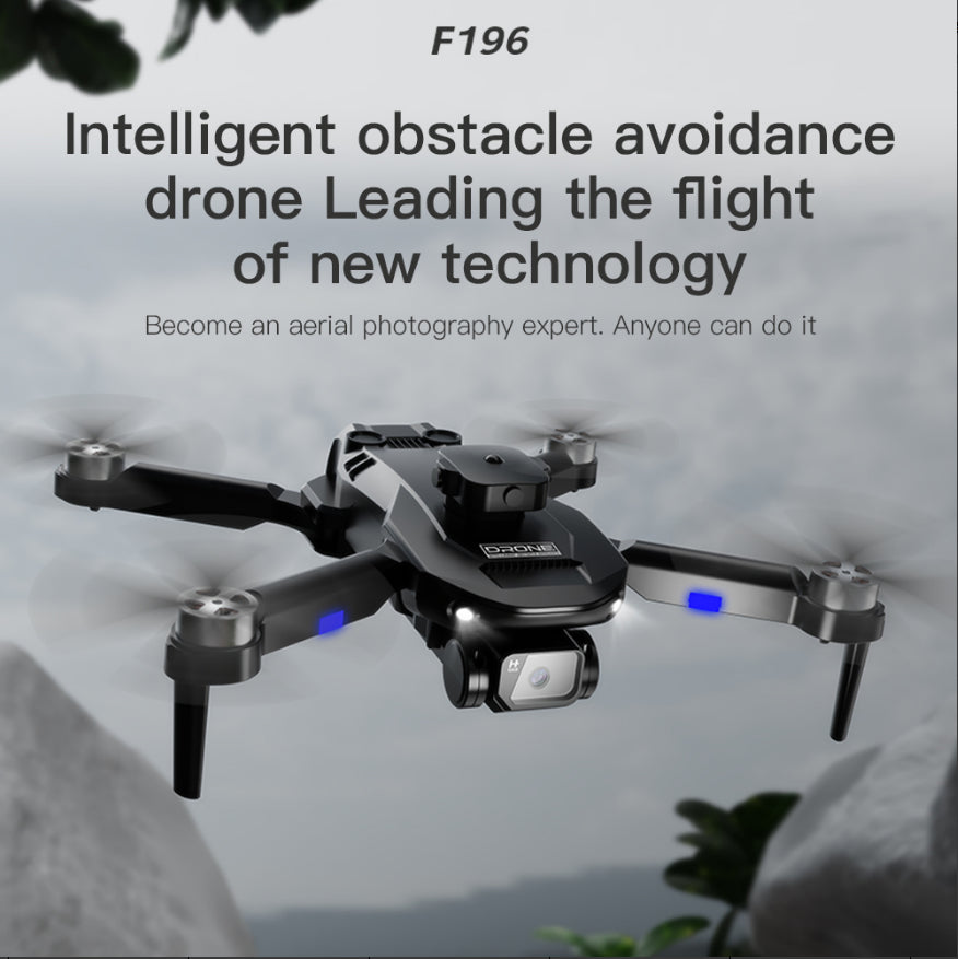 F196 Beginner-Friendly FPV Drone - Dual Cameras And Obstacle Avoidance For Safe, Confident Flying by Tech-Home Store