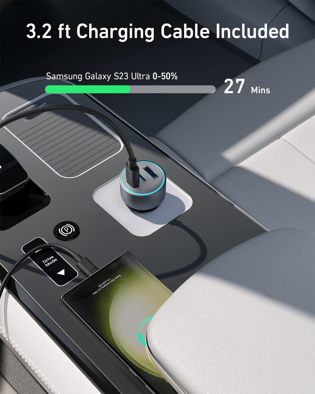 Anker 535 Car Charger - 67W Fast USB C Power For Up To Three Devices On The Go Travel Ready And Compact by Anker