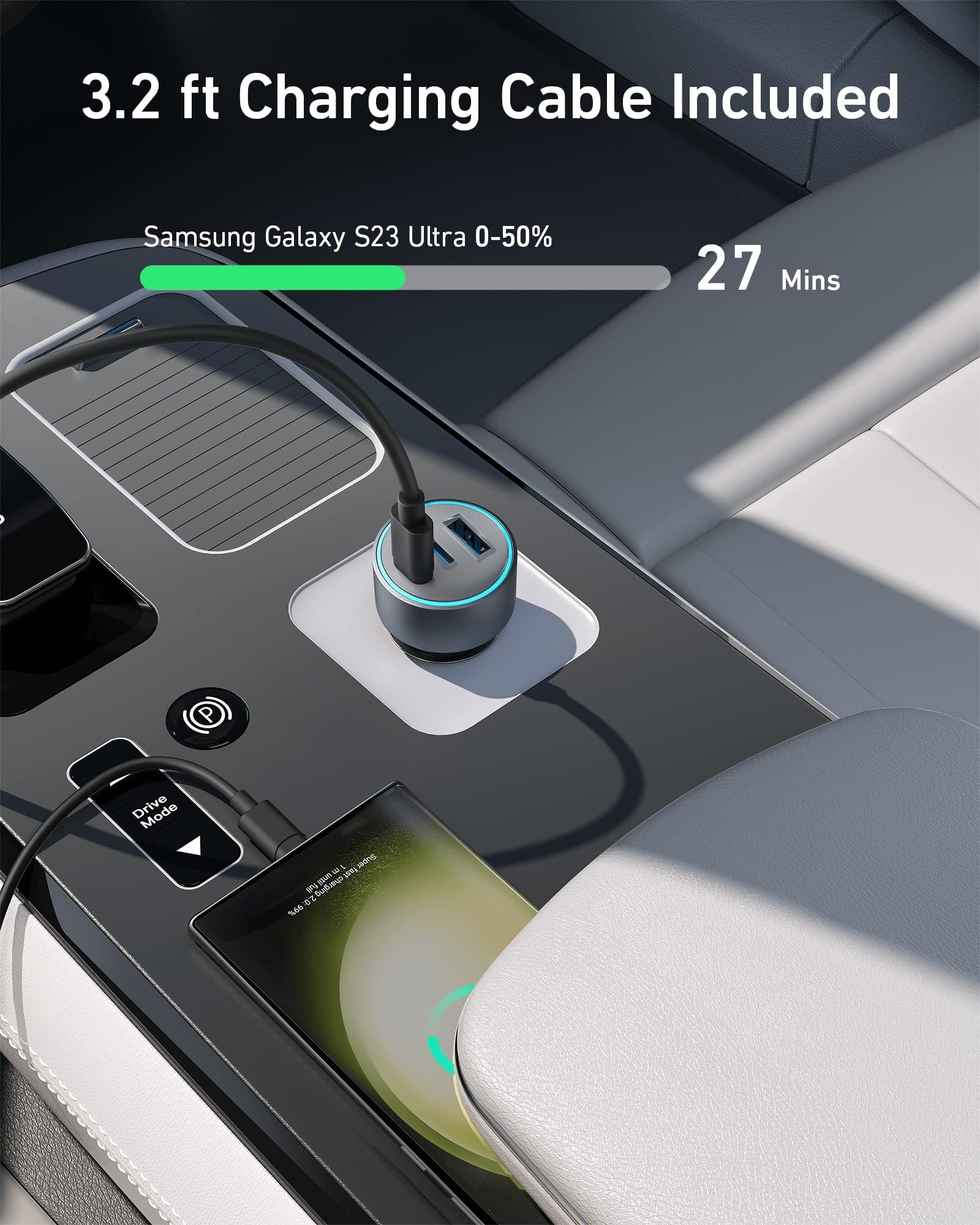 Anker 535 Car Charger - 67W Fast USB C Power For Up To Three Devices On The Go Travel Ready And Compact by Anker