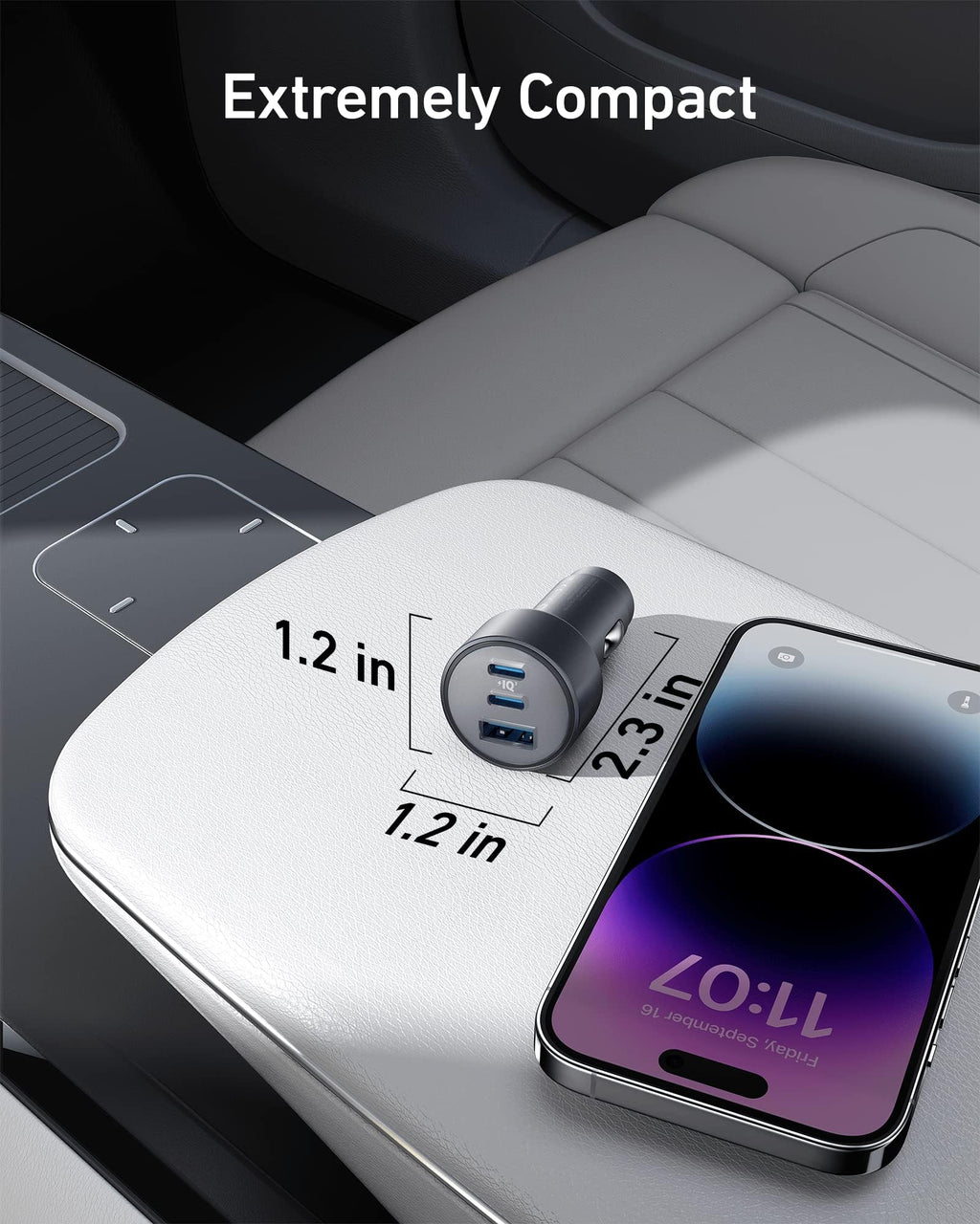 Anker 535 Car Charger - 67W Fast USB C Power For Up To Three Devices On The Go Travel Ready And Compact by Anker