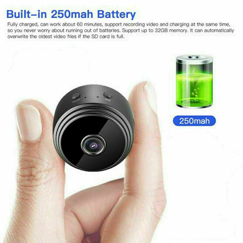 Mini Hidden Spy Camera Wireless Wifi IP Home Security 1080P HD DVR Night Vision by Anker