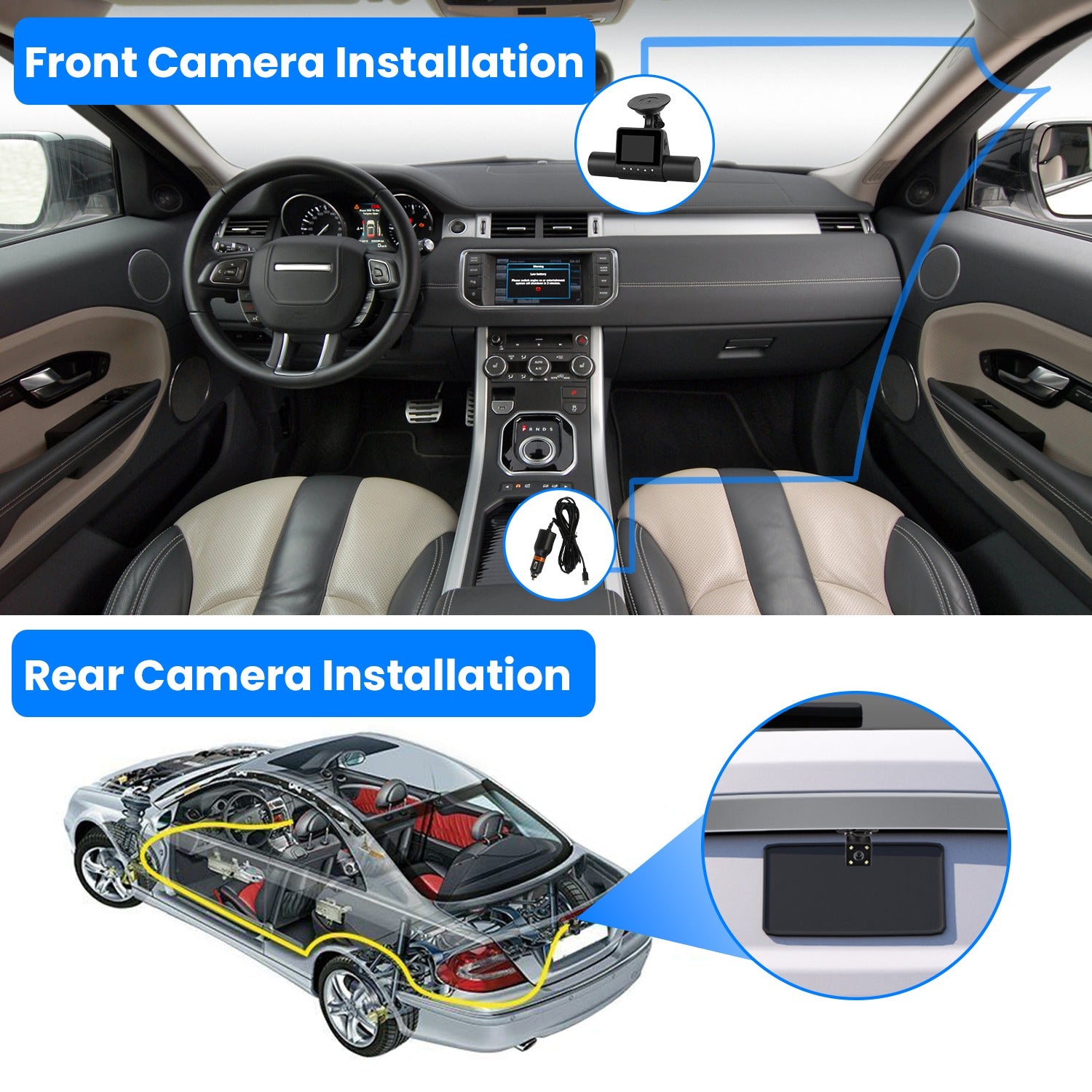 360 Degree View FHD 4 Channel Dash Cam 1080P Front 480P Rear Left Right Inside Dash Camera With IR Night Vision Loop Recording Motion Detection Free 32GB MMC Card by Tech-Home Store