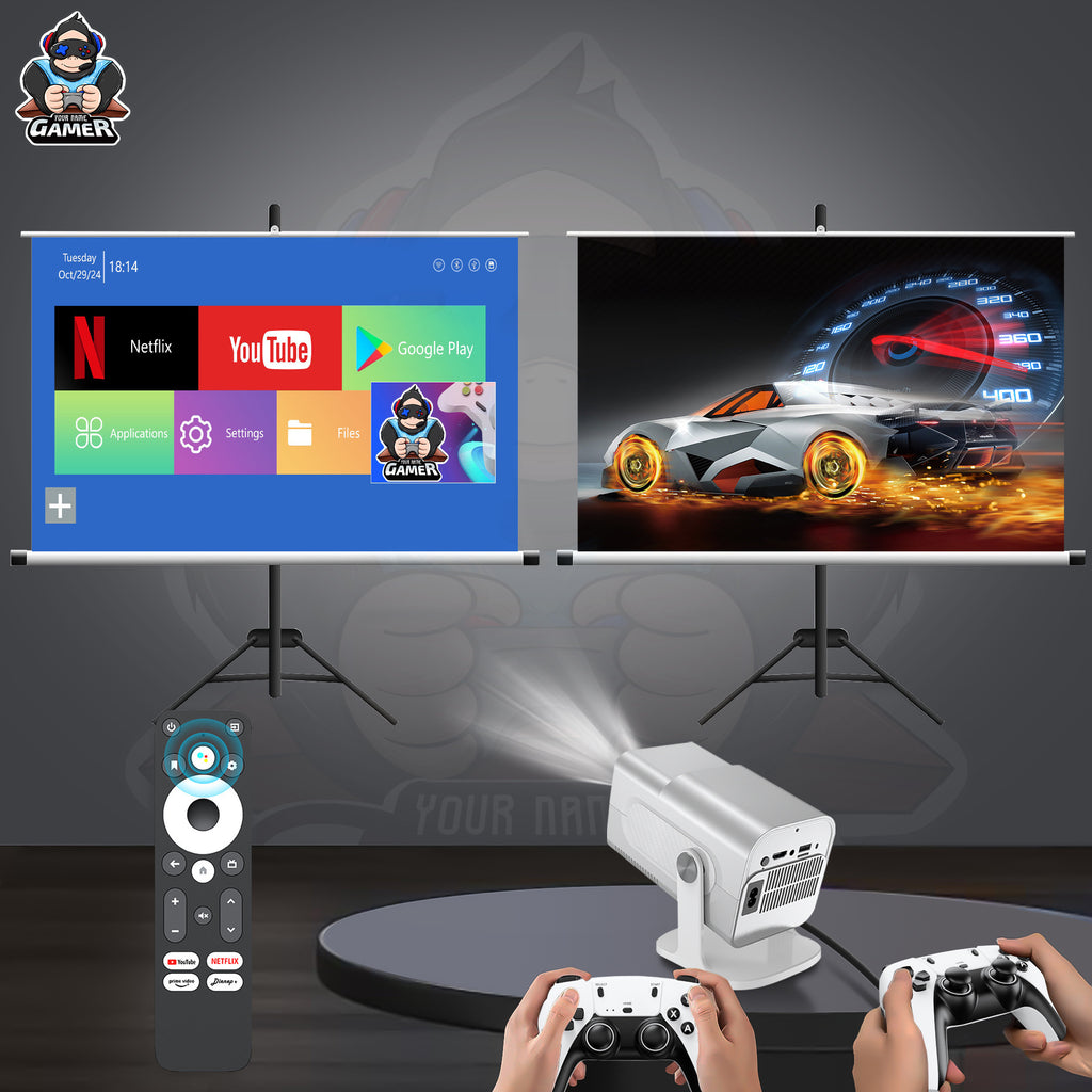 HCS350 Pro Mini Game Console Android Gaming - 4K Capable Projector For Portable Home Entertainment by Tech-Home Store