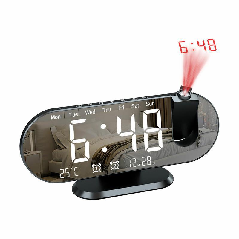 Multifunctional RGB Radio Projection Clock Creative by Tech-Home Store