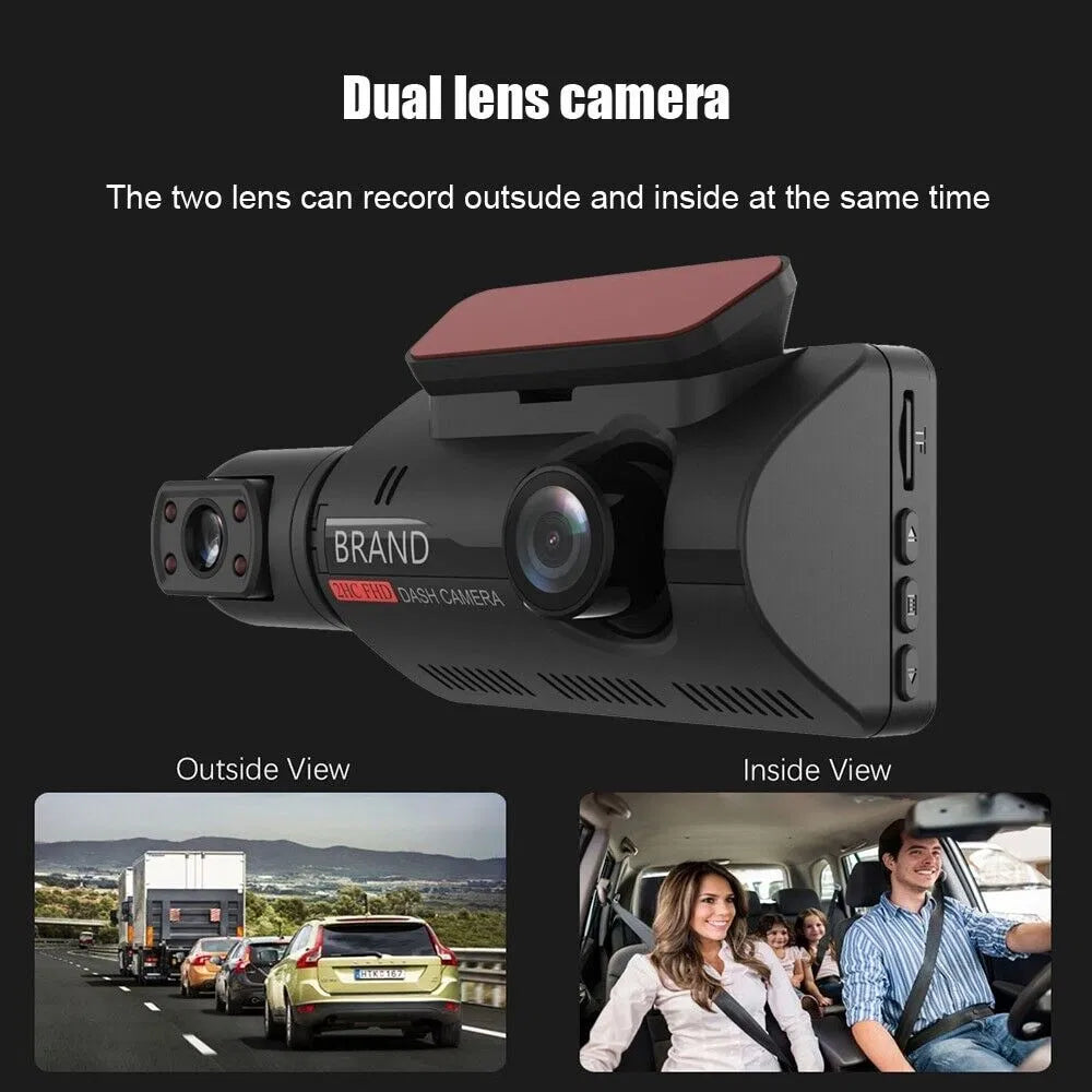 1080P Dual Lens Car DVR Dash Cam Video Recorder G-Sensor Front And Inside Camera by Anker