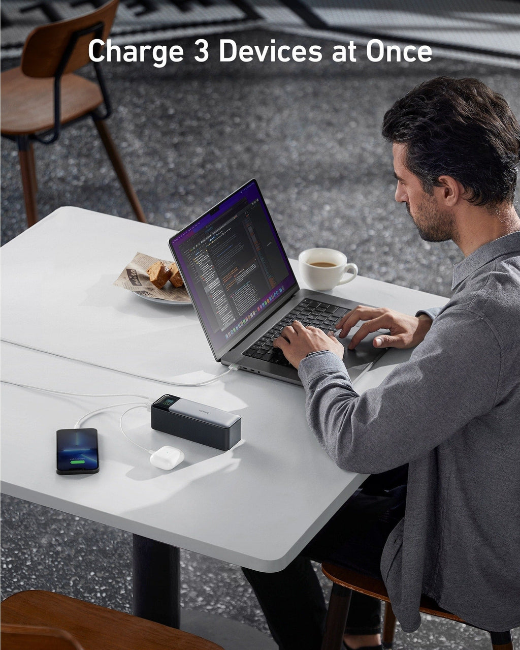 Anker 737 Power Bank (PowerCore 24K) - 140W Power Delivery 3.1 Fast Charging for Laptops and Mobile Devices by Anker