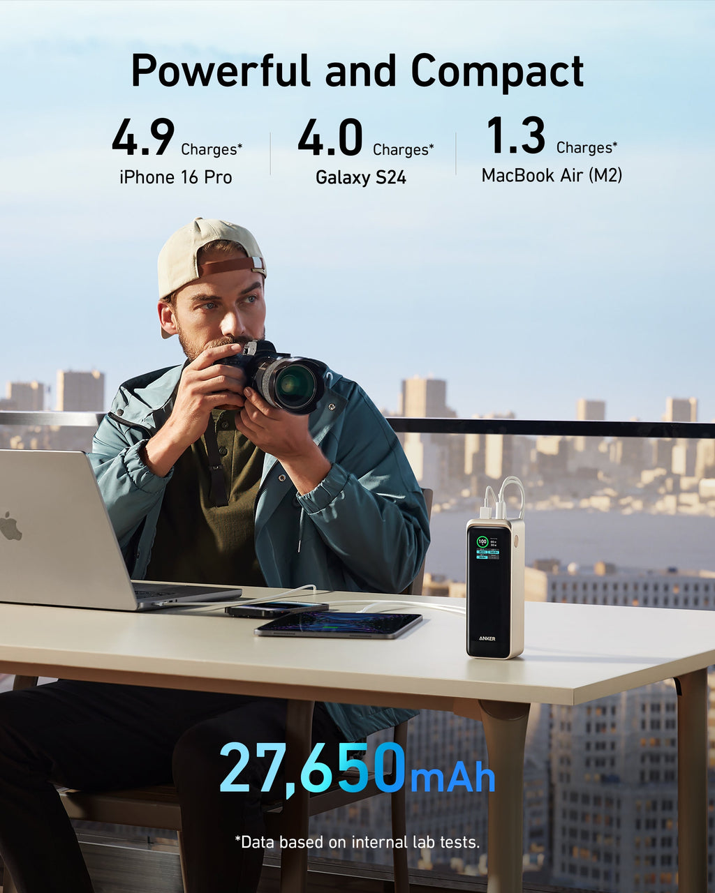 Anker Prime Power Bank - 250W PD 3.1 Portable Charger For Laptops And Phones, 27,650mAh by Anker