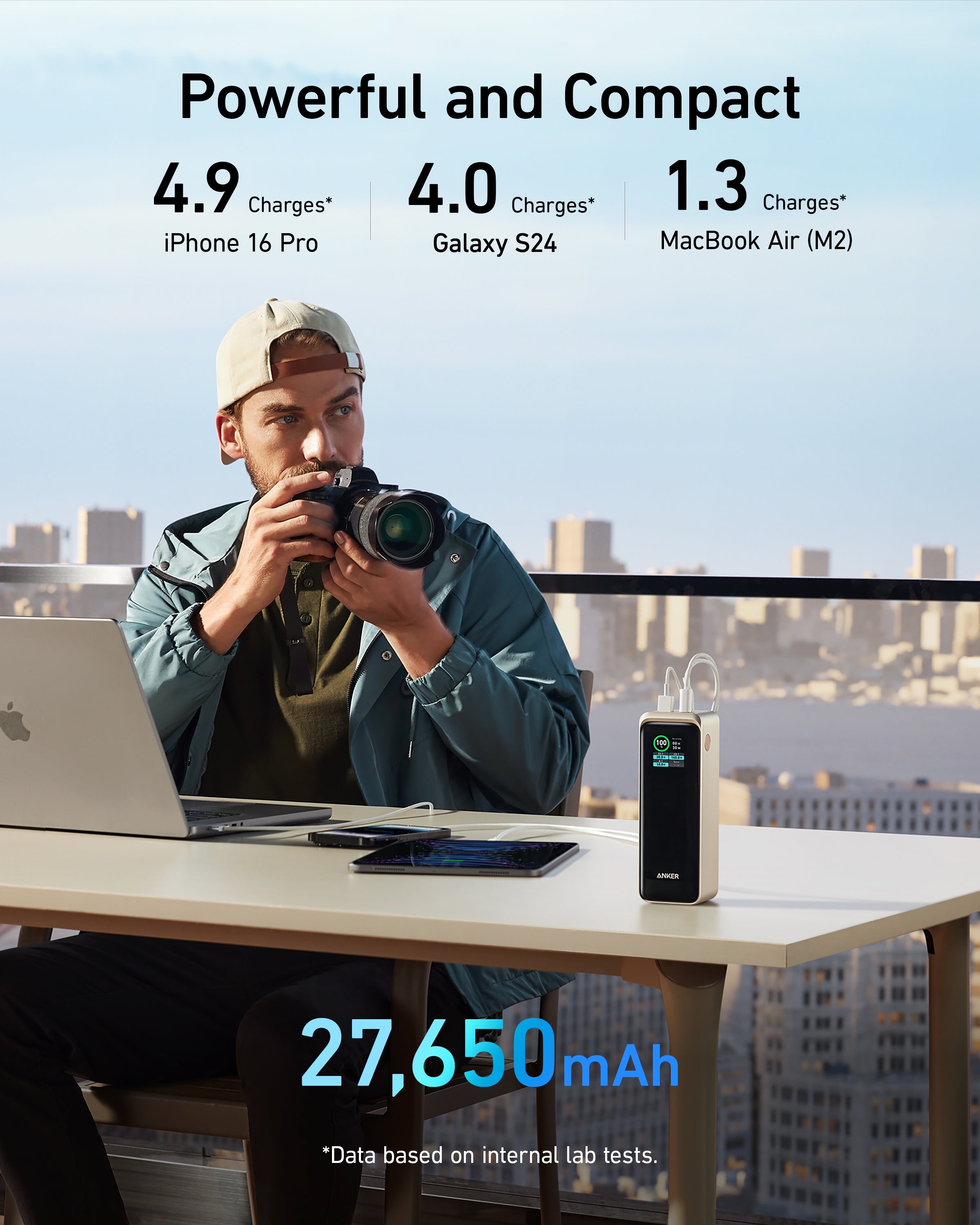 Anker Prime Power Bank - 250W PD 3.1 Portable Charger For Laptops And Phones, 27,650mAh by Anker