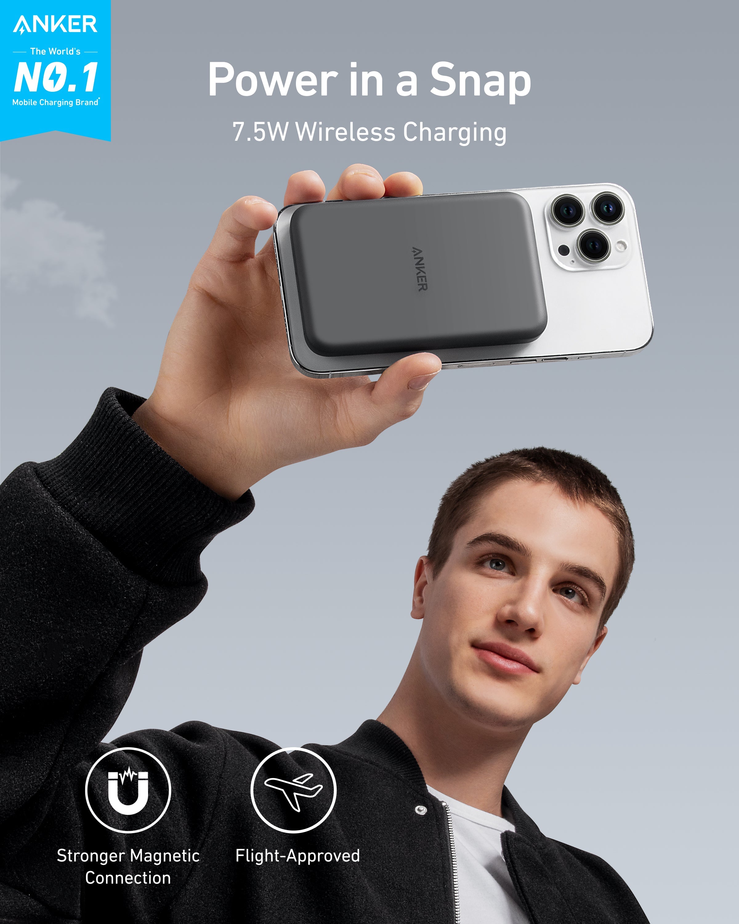 Anker 621 Magnetic Battery MagGo - Compact Magnetic Power Bank for iPhone 12 and 13 by Anker