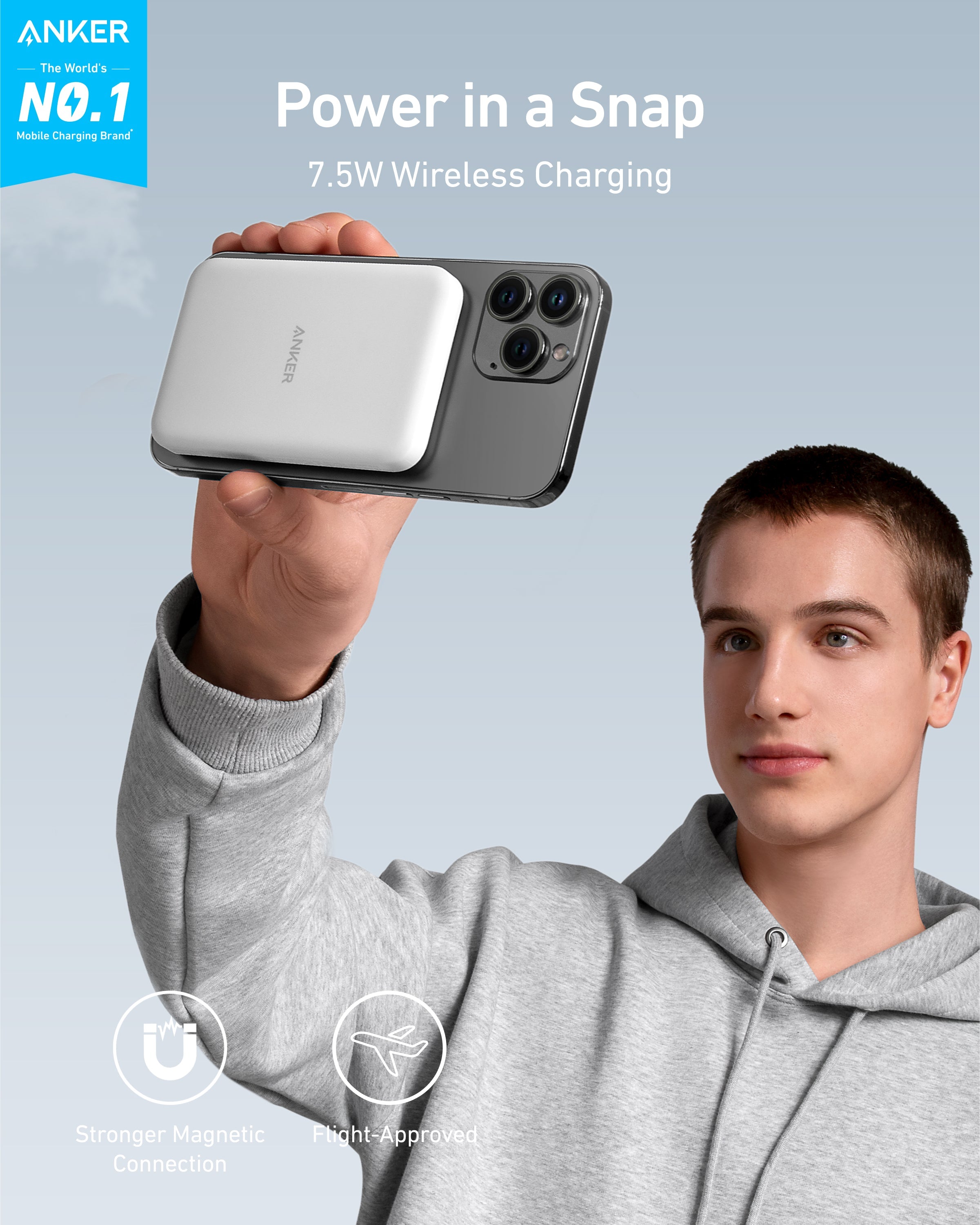Anker 621 Magnetic Battery MagGo - Compact Magnetic Power Bank for iPhone 12 and 13 by Anker