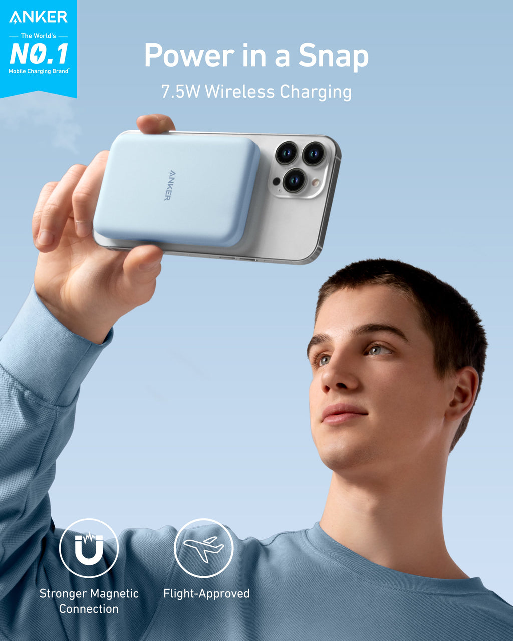 Anker 621 Magnetic Battery MagGo - Compact Magnetic Power Bank for iPhone 12 and 13 by Anker