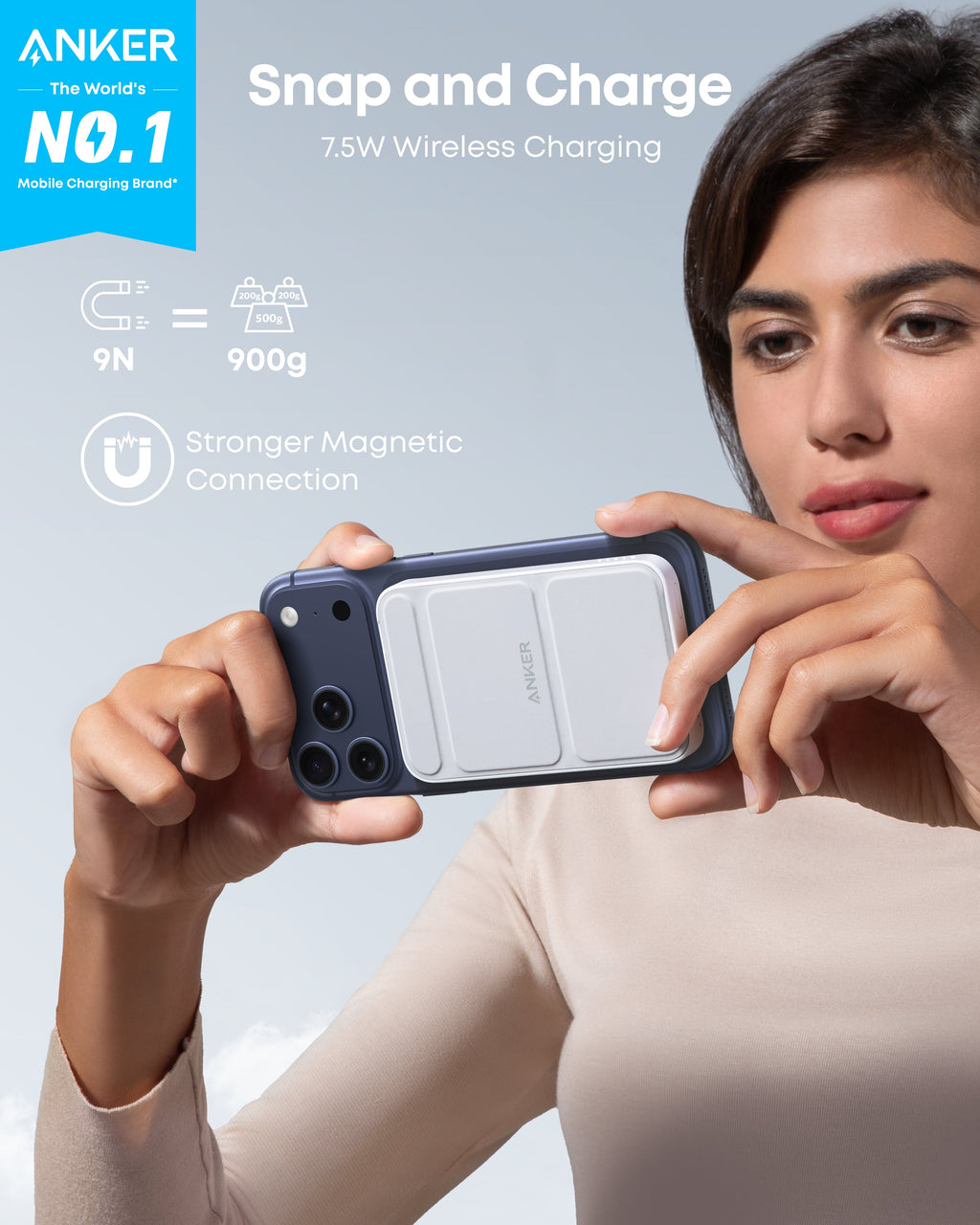 Anker 622 Magnetic Battery MagGo - Slim Magnetic Power Bank For iPhone 12, 13, 14 With Hands Free Convenience by Anker