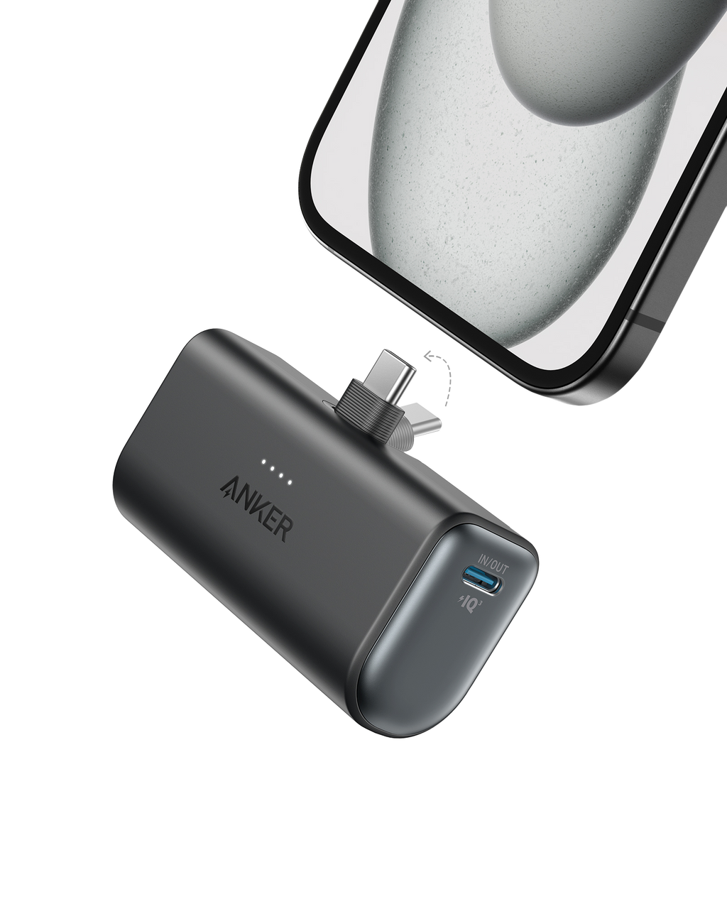 Anker Nano Power Bank 22.5W Fast Charging With Built In USB C Connector And Dual USB C Ports by Anker