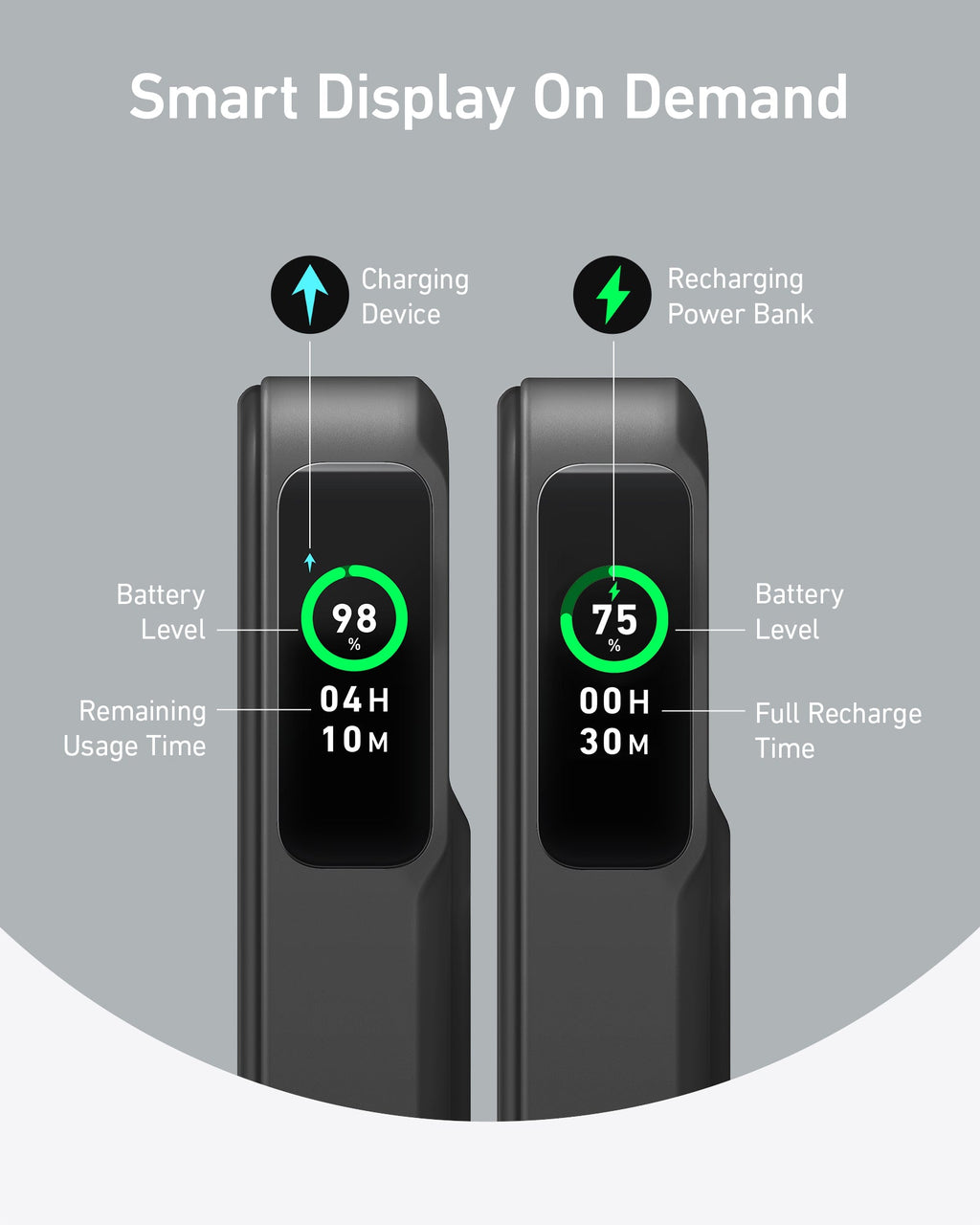 Anker MagGo Power Bank 10K - Qi2 Wireless Charger With Built In Stand And Smart Display by Anker