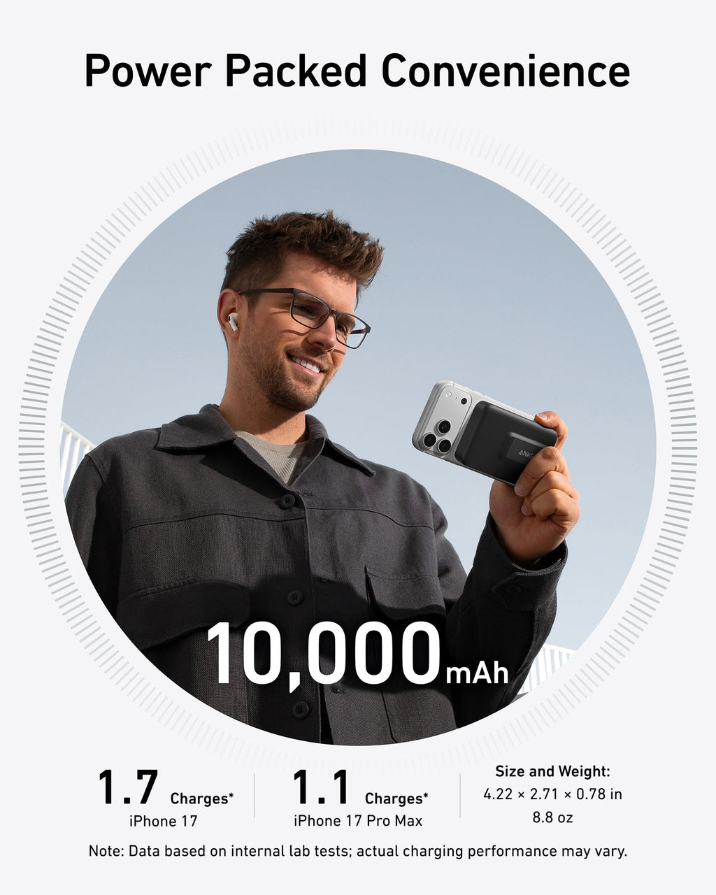 Anker MagGo Power Bank 10K - Qi2 Wireless Charger With Built In Stand And Smart Display by Anker