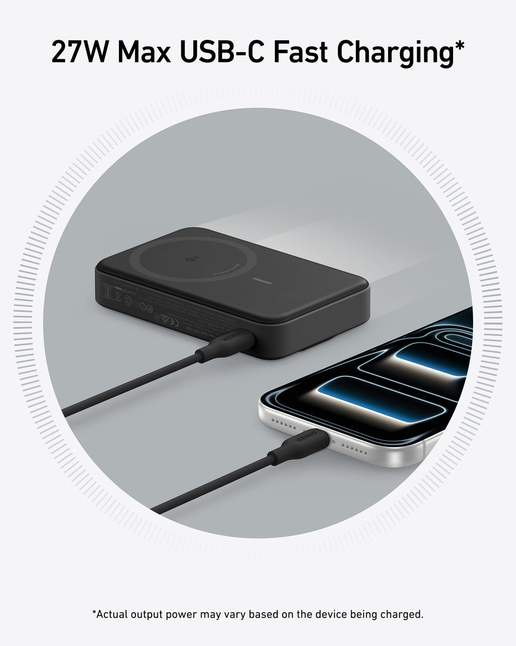 Anker MagGo Power Bank 10K - Qi2 Wireless Charger With Built In Stand And Smart Display by Anker