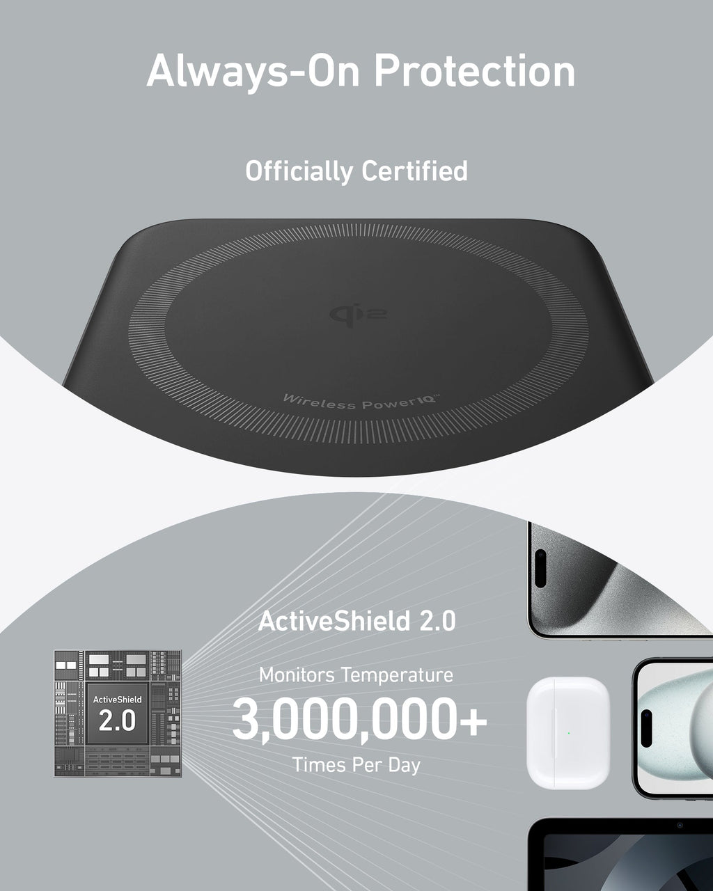 Anker MagGo Power Bank 10K - Qi2 Wireless Charger With Built In Stand And Smart Display by Anker