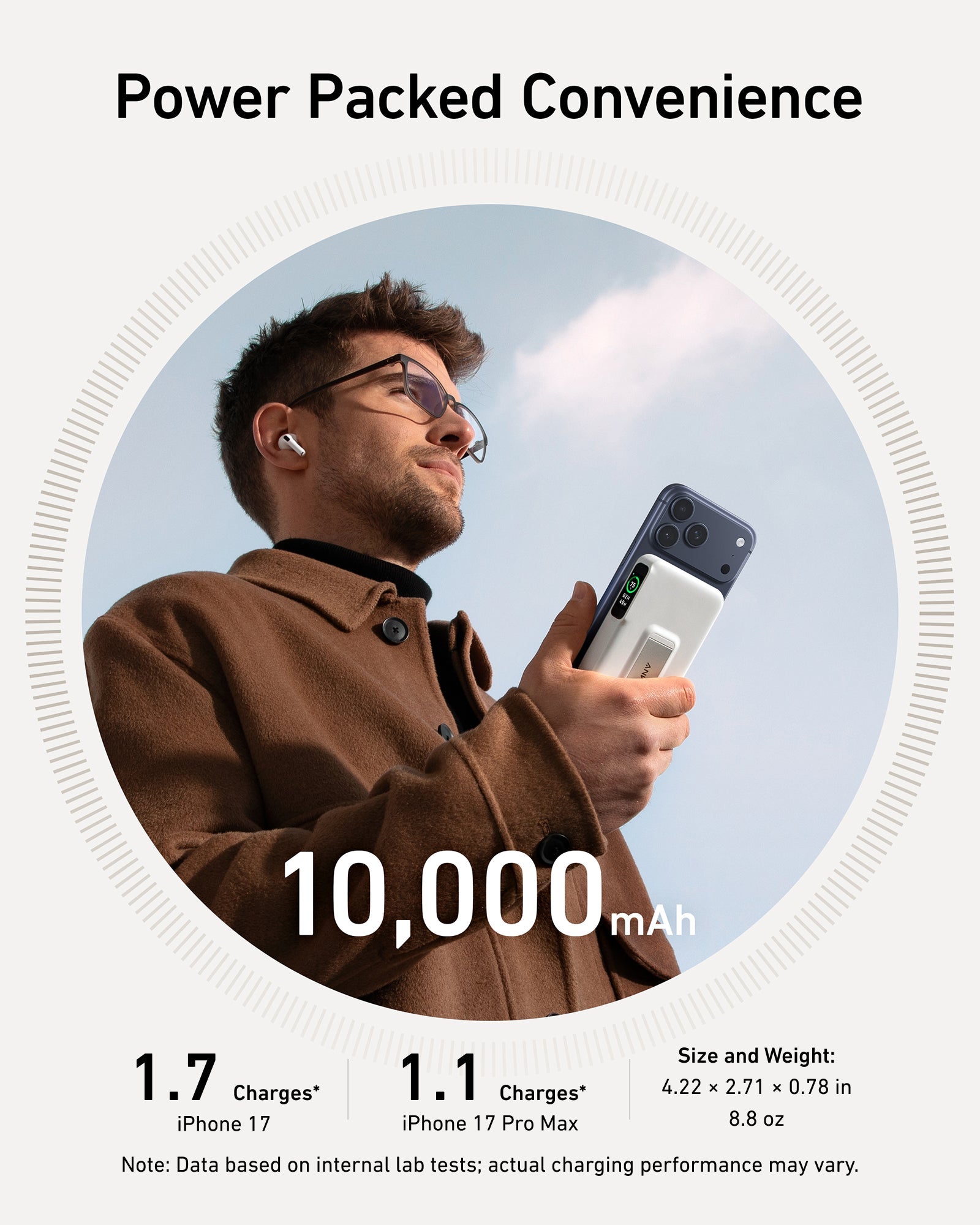 Anker MagGo Power Bank 10K - Qi2 Wireless Charger With Built In Stand And Smart Display by Anker