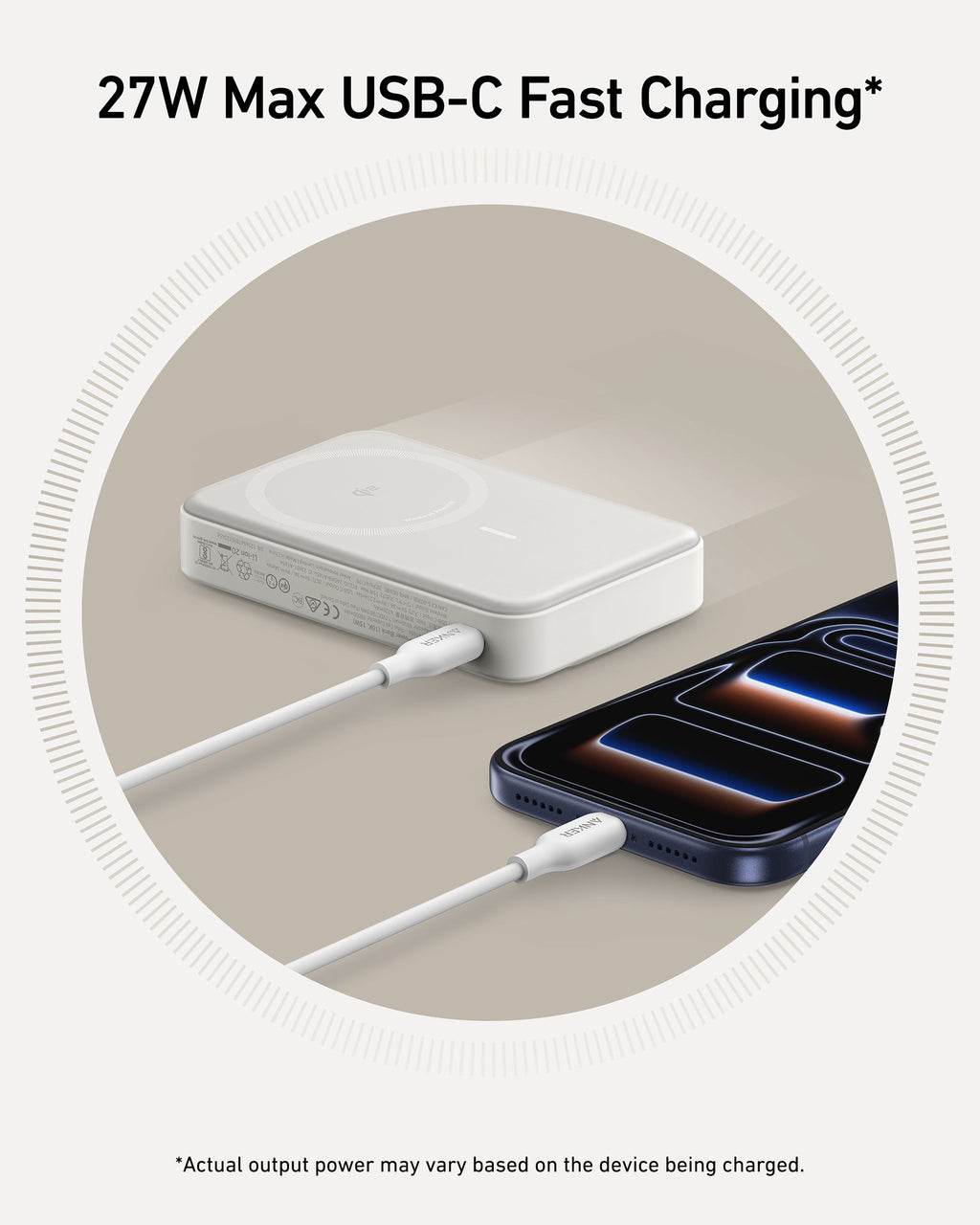 Anker MagGo Power Bank 10K - Qi2 Wireless Charger With Built In Stand And Smart Display by Anker