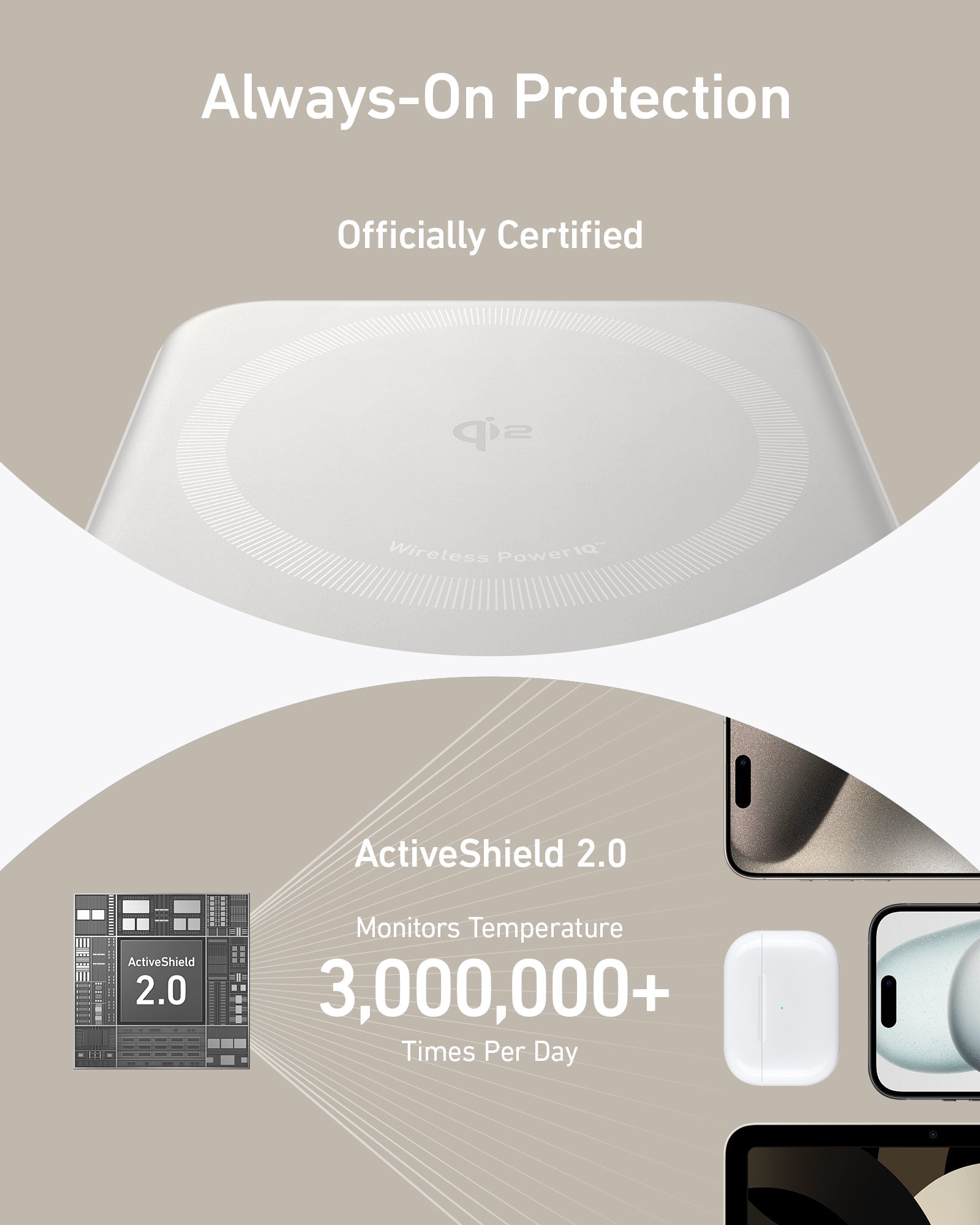 Anker MagGo Power Bank 10K - Qi2 Wireless Charger With Built In Stand And Smart Display by Anker