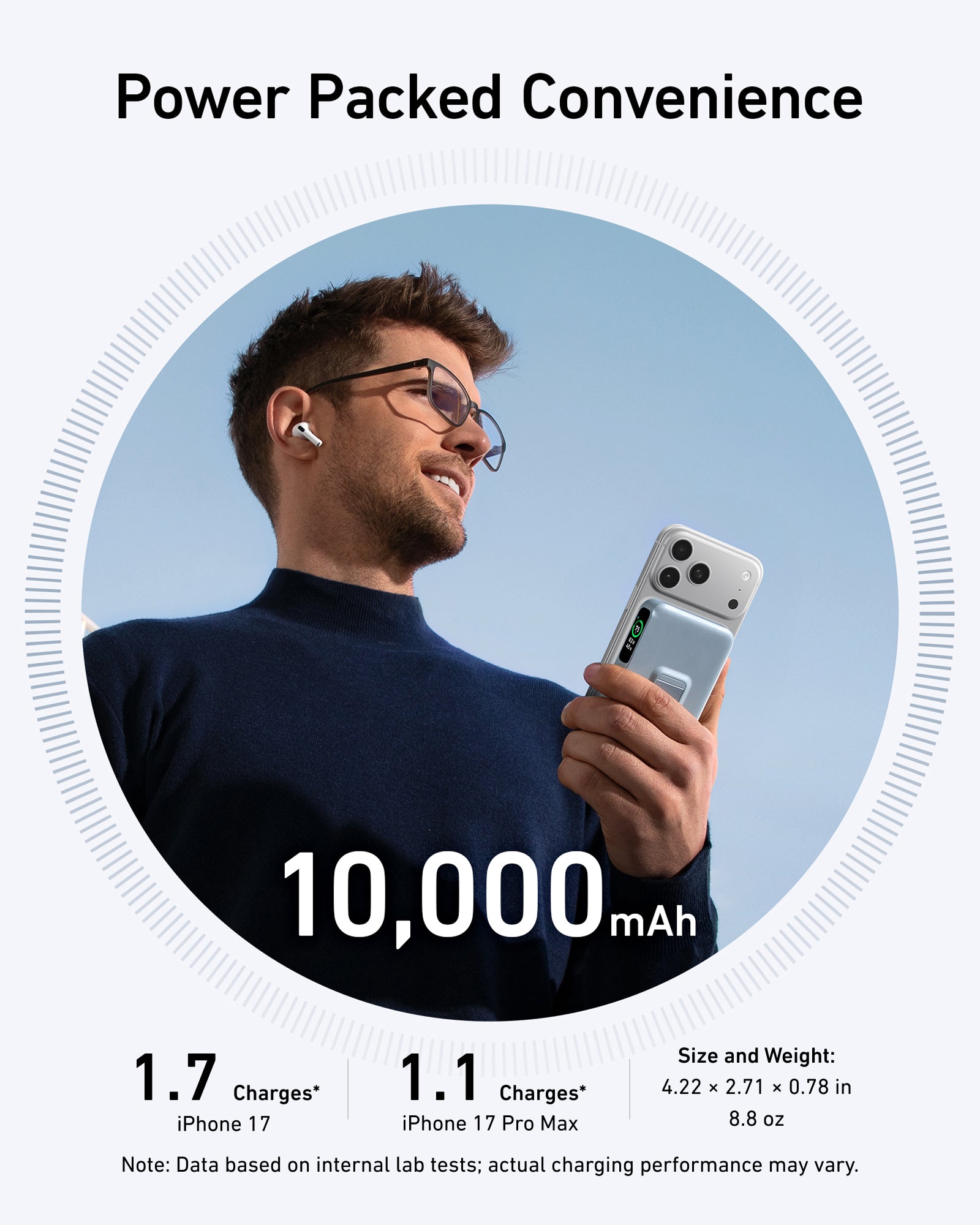 Anker MagGo Power Bank 10K - Qi2 Wireless Charger With Built In Stand And Smart Display by Anker