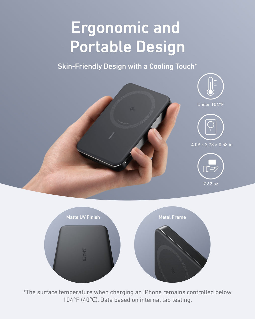 Anker MagGo Power Bank 10K Slim - Fast Magnetic Wireless Charging for iPhone 12–15 and More by Anker