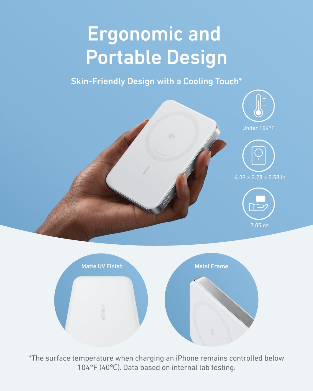 Anker MagGo Power Bank 10K Slim - Fast Magnetic Wireless Charging for iPhone 12–15 and More by Anker