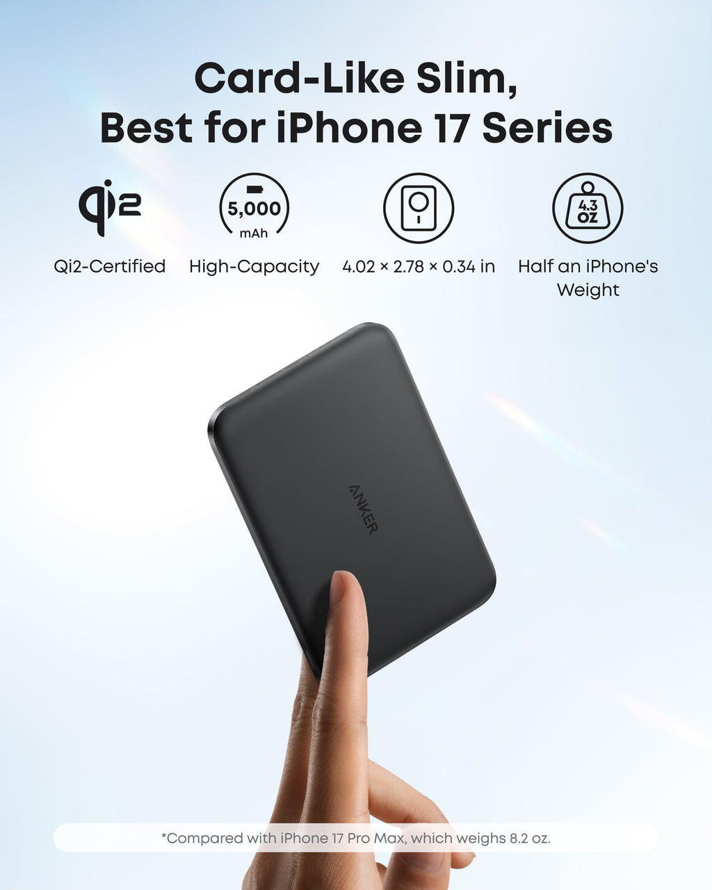 Anker Nano Power Bank - Ultra Slim 5K MagGo Magnetic Charger With MagSafe Compatibility by Anker