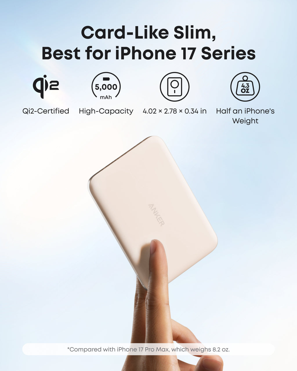 Anker Nano Power Bank - Ultra Slim 5K MagGo Magnetic Charger With MagSafe Compatibility by Anker
