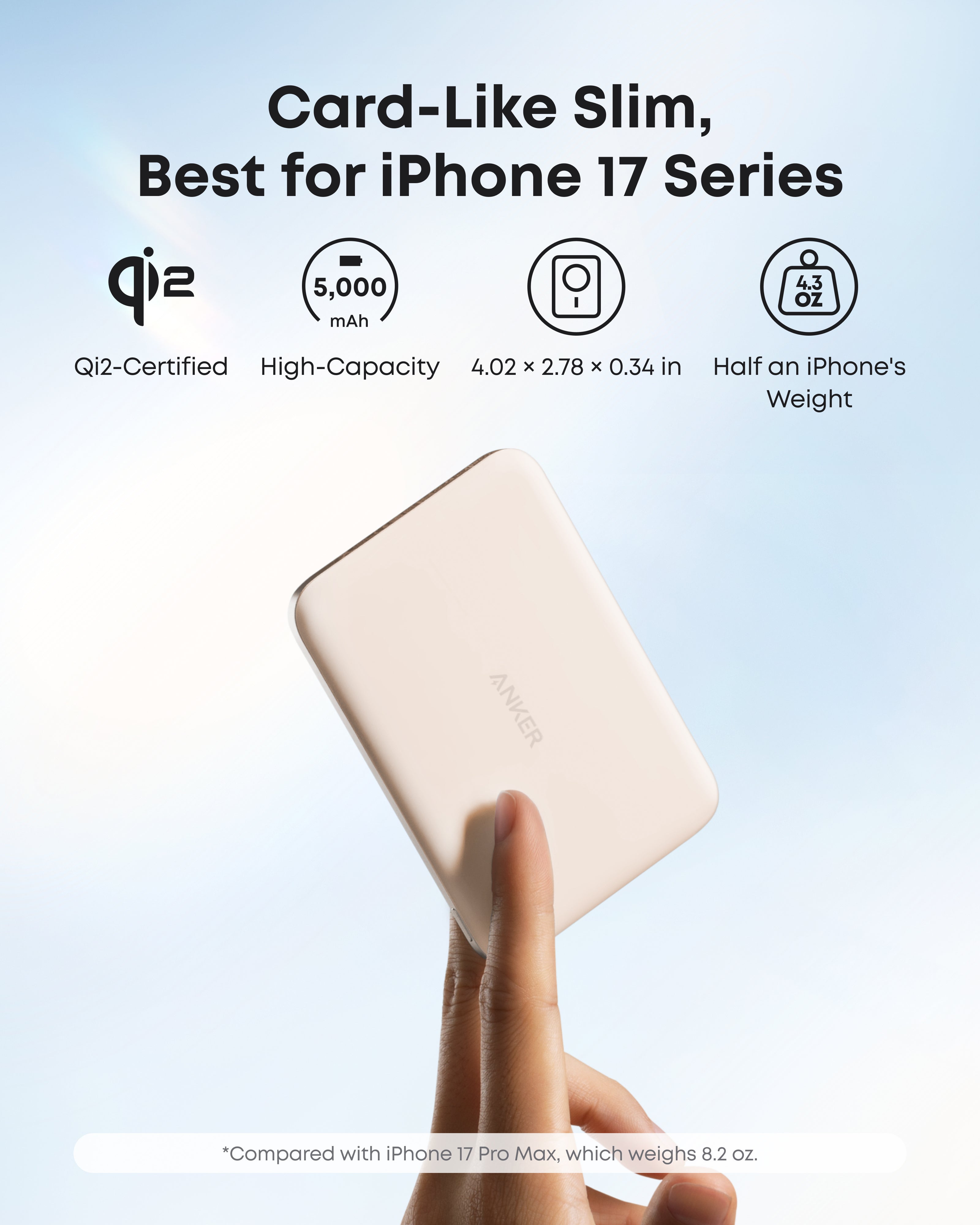 Anker Nano Power Bank - Ultra Slim 5K MagGo Magnetic Charger With MagSafe Compatibility by Anker