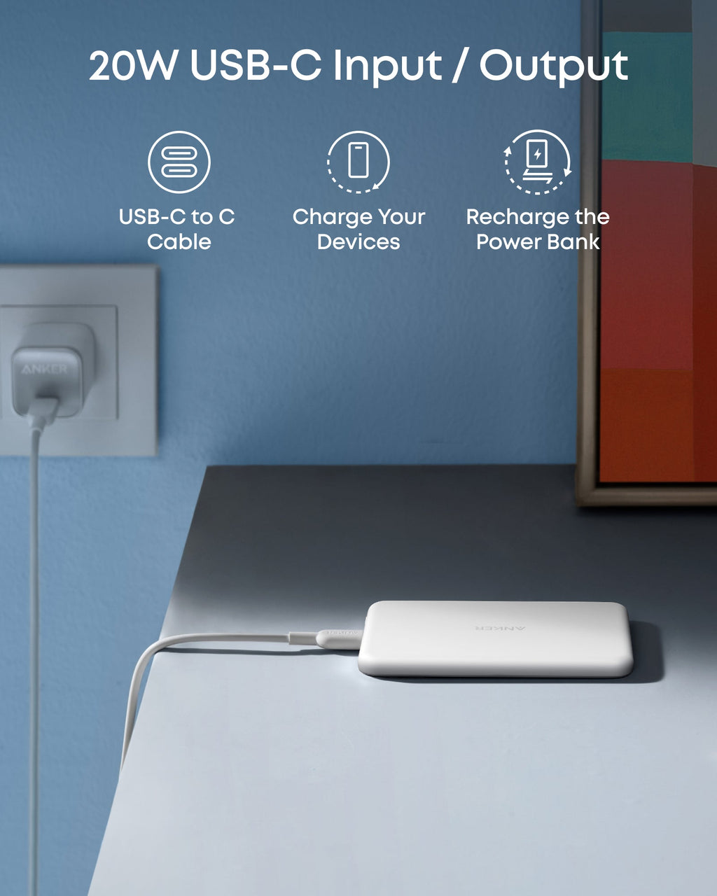 Anker Nano Power Bank - Ultra Slim 5K MagGo Magnetic Charger With MagSafe Compatibility by Anker