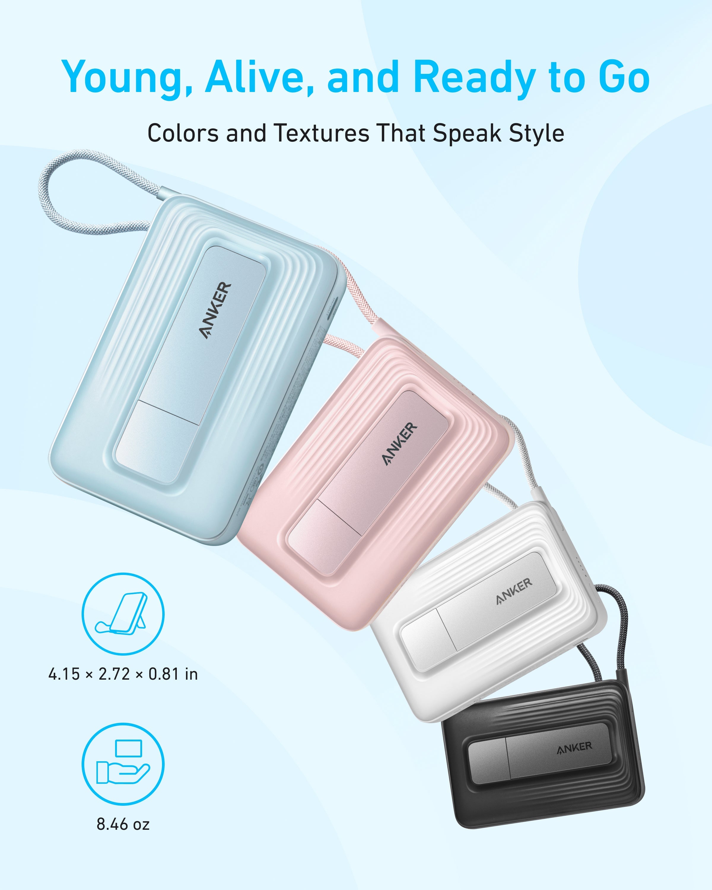 Anker Zolo Magnetic Power Bank (10K, 30W, Built-in USB-C Cable) by Anker