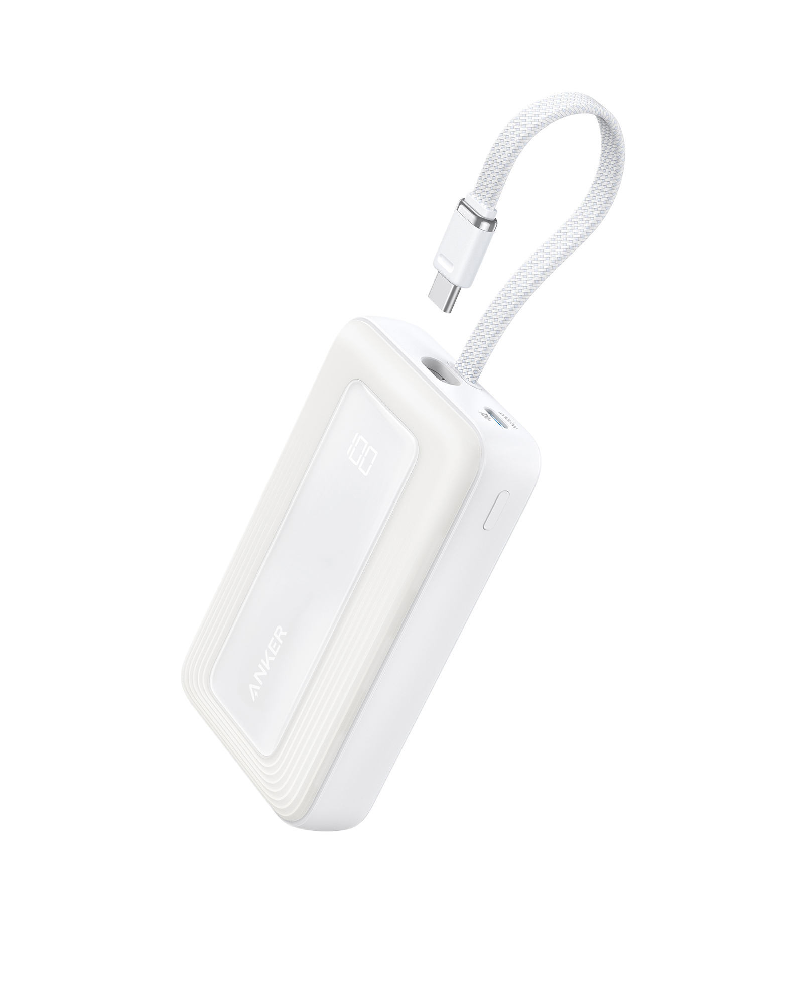 Anker Zolo Power Bank (10K, 30W) with a 5.4-inch (13.7 cm) built-in USB-C cable. by Anker