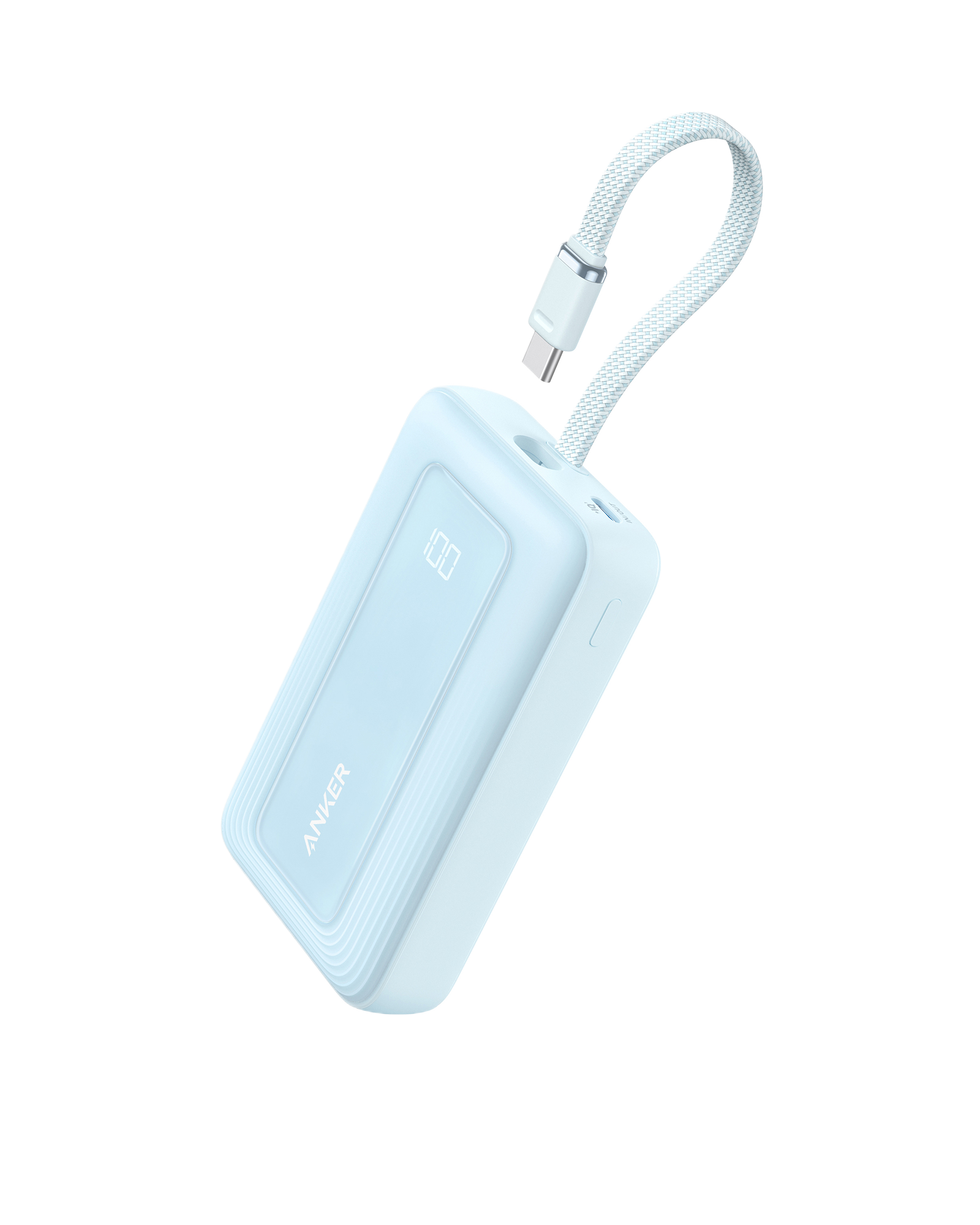 Anker Zolo Power Bank (10K, 30W) with a 5.4-inch (13.7 cm) built-in USB-C cable. by Anker