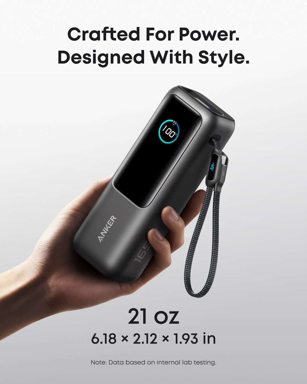Anker Laptop Power Bank 25K With Built-In Retractable Cables - Triple 100W USB-C Ports For Fast MacBook Charging by Anker