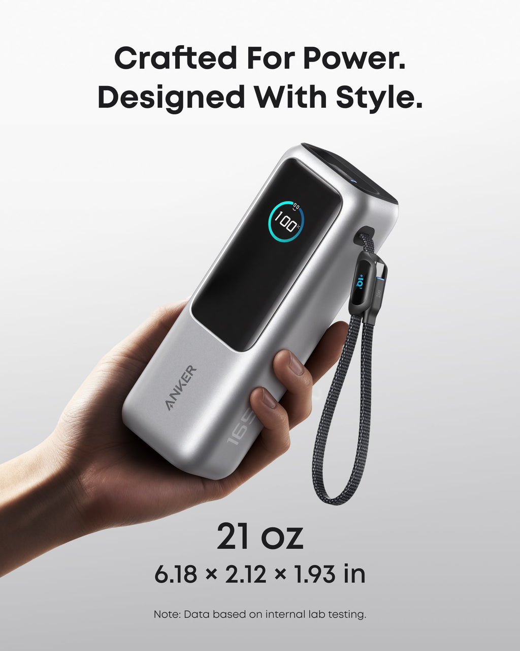 Anker Laptop Power Bank 25K With Built-In Retractable Cables - Triple 100W USB-C Ports For Fast MacBook Charging by Anker