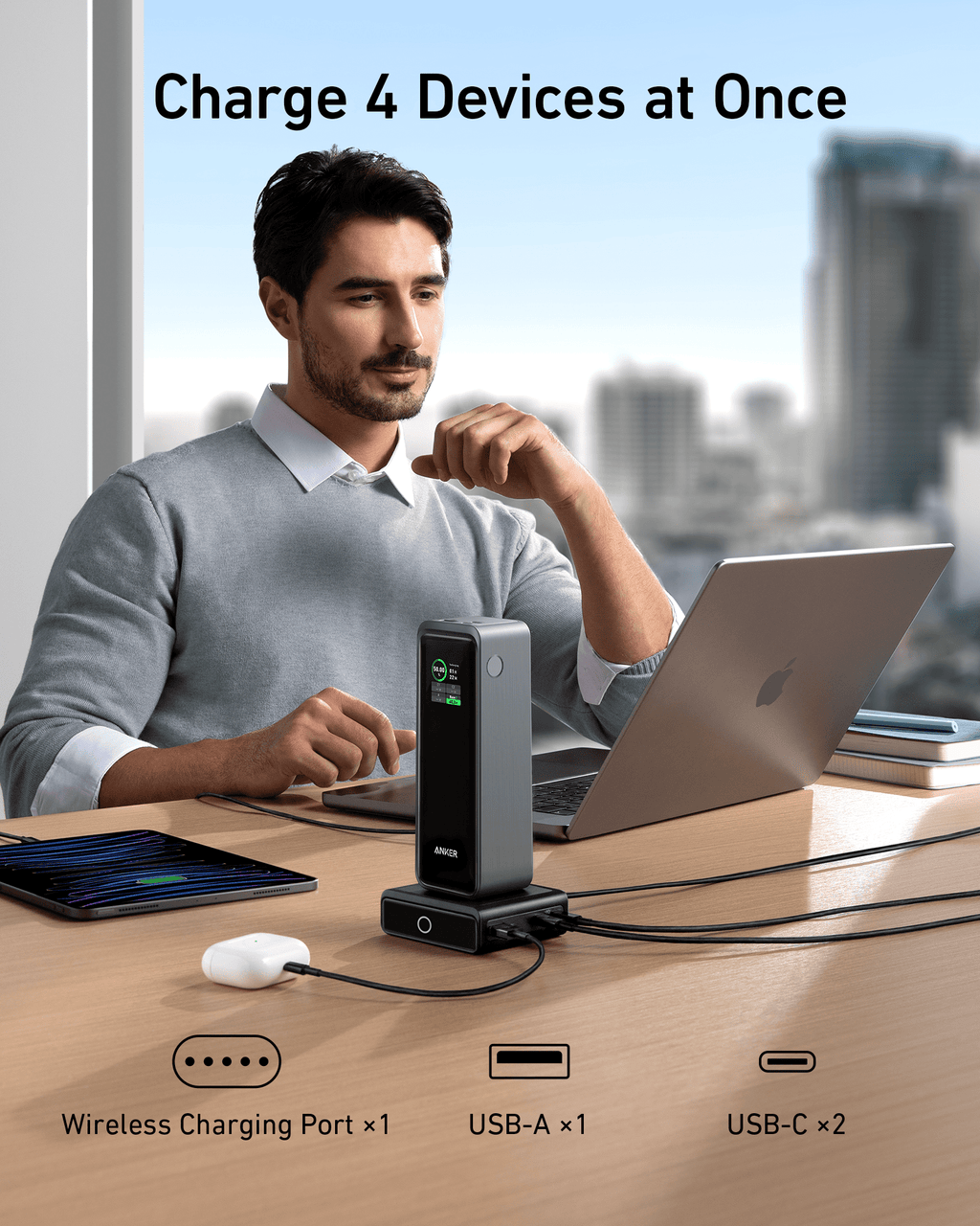 Anker 100W Charging Base For Anker Prime Power Bank Fast Shared Power Across Multiple Devices by Anker