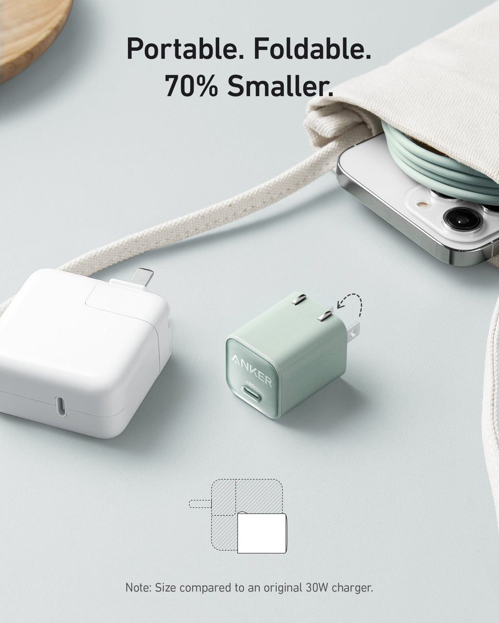 Anker Nano Charger 30W - Ultra Compact GaN Charger Delivers Fast Power For Phones, Tablets, And More by Anker