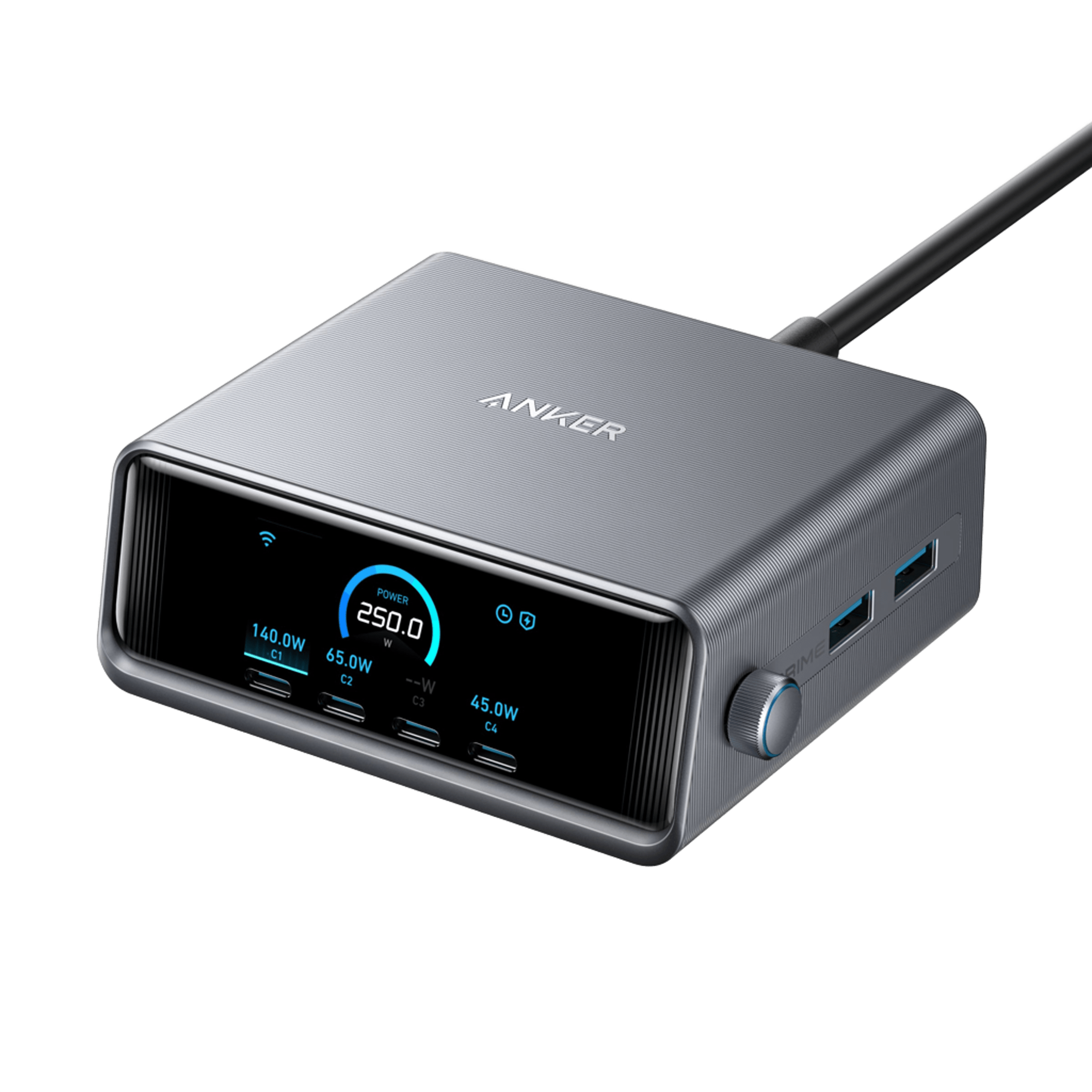 Anker Prime Charger - 250W GaNPrime Desktop Power Hub With Six Ports For Laptops Phones And More by Anker
