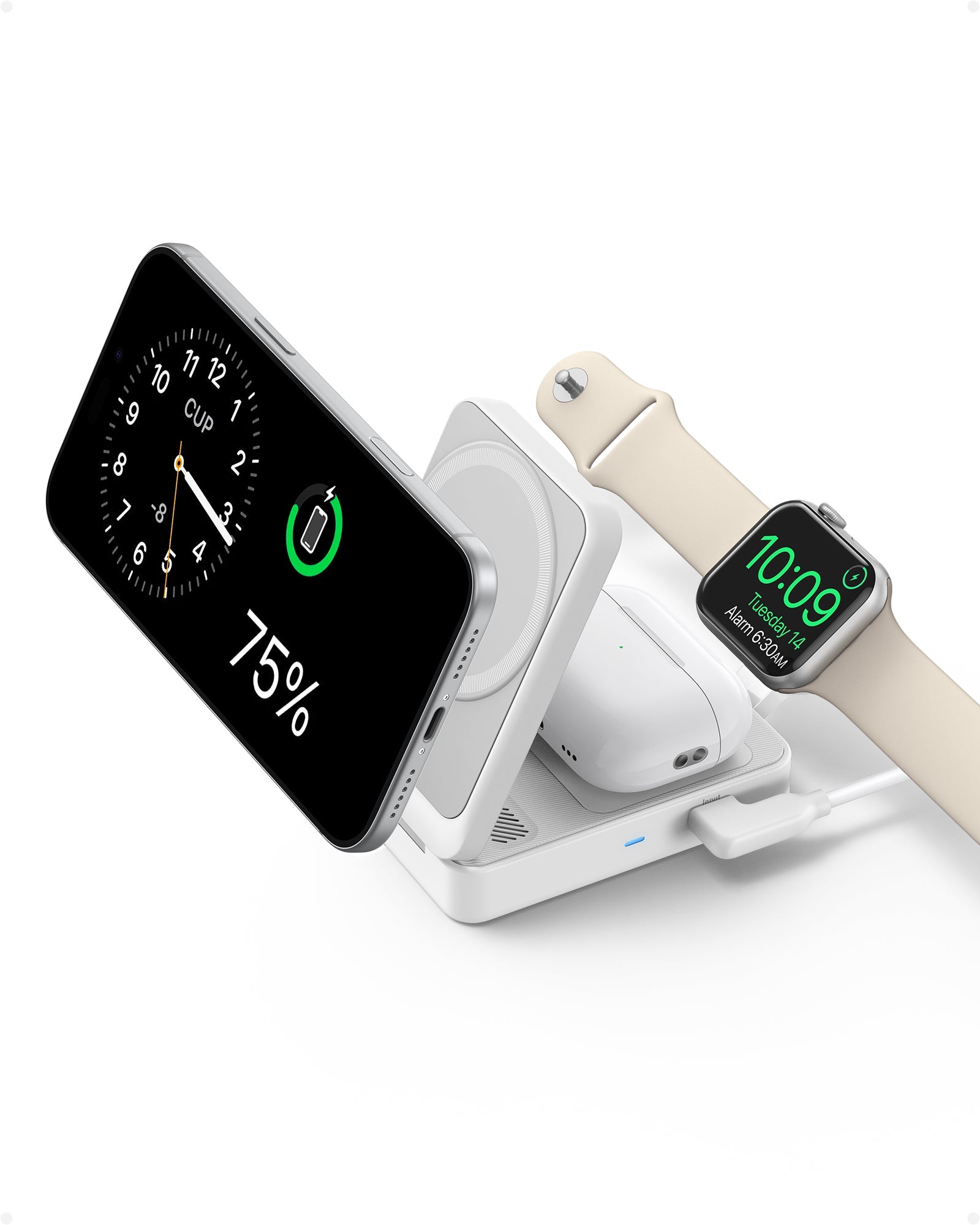 Anker MagGo Wireless Charging Station Foldable 3-in-1 - MagSafe 15W Wireless Charger for iPhone Apple Watch AirPods by Anker