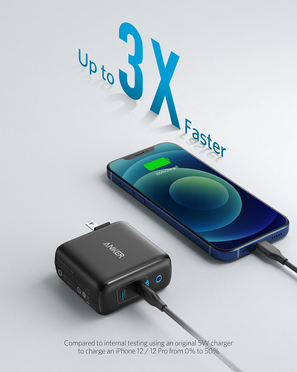 Anker 324 Charger 40W - Ultra Compact Fast Charger For iPhone 12 Pro And More Devices by Anker